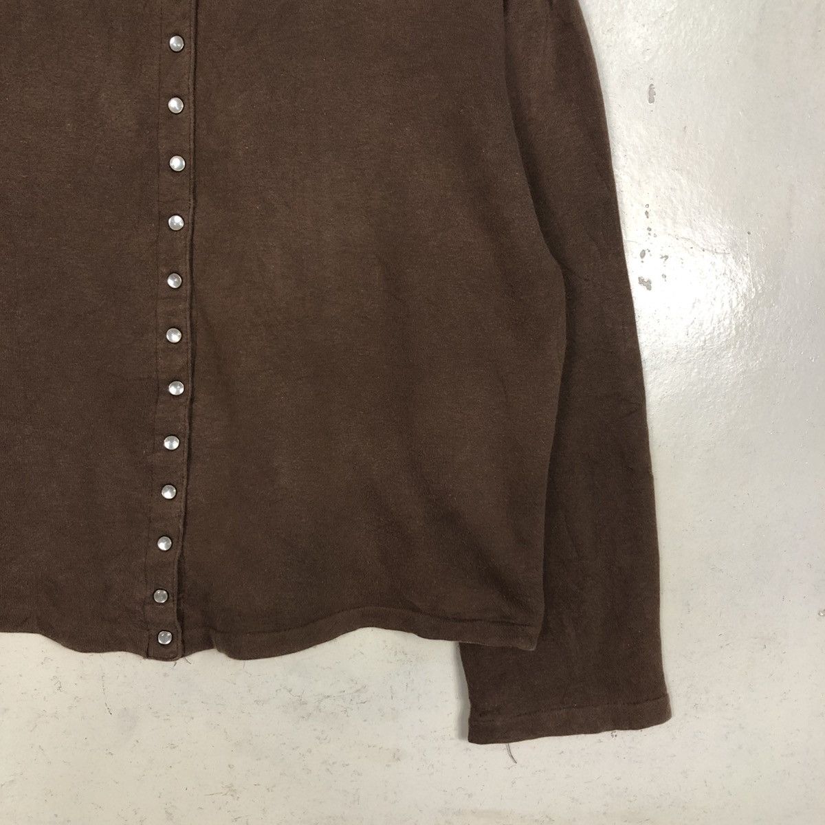 agnes b. 📌Vintage Snap Button Cardigan Agnes B. Rich Brown Size US M / EU 48-50 / 2 - 7 Thumbnail