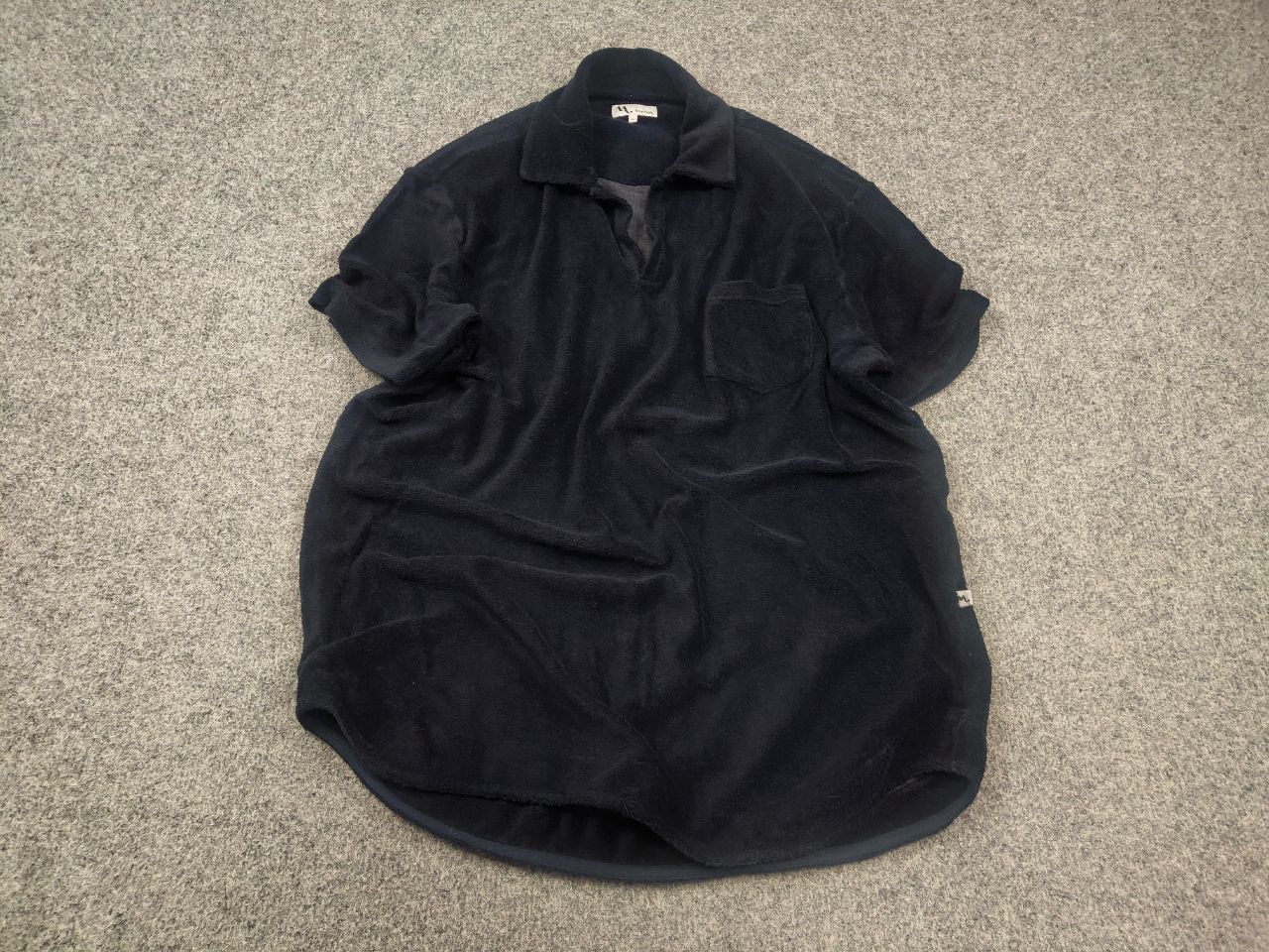 Doppiaa Doppiaa Italy Design Open Collar Navy terry cloth Polo Shirt Size US XL / EU 56 / 4 - 2 Thumbnail