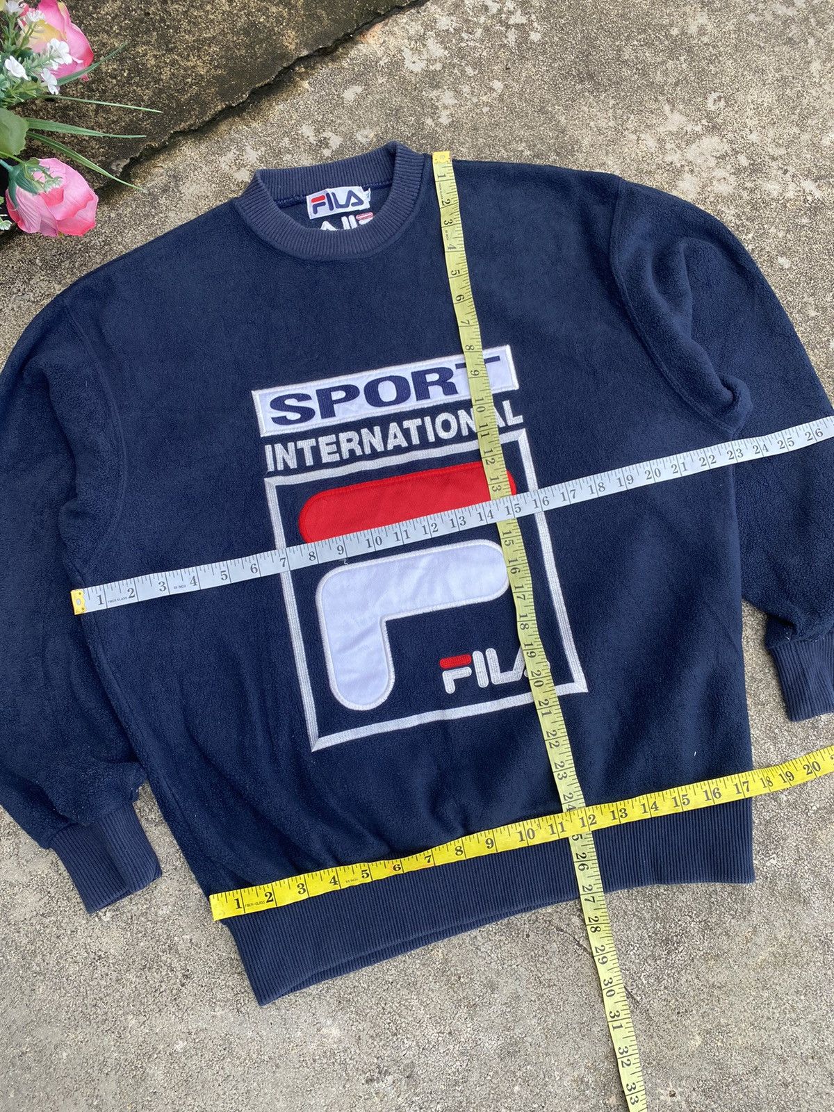 Fila 23”x27” ❗️Vintage 90s Fila Sport Embroidery Logo Sweatshirt Size US M / EU 48-50 / 2 - 8 Thumbnail