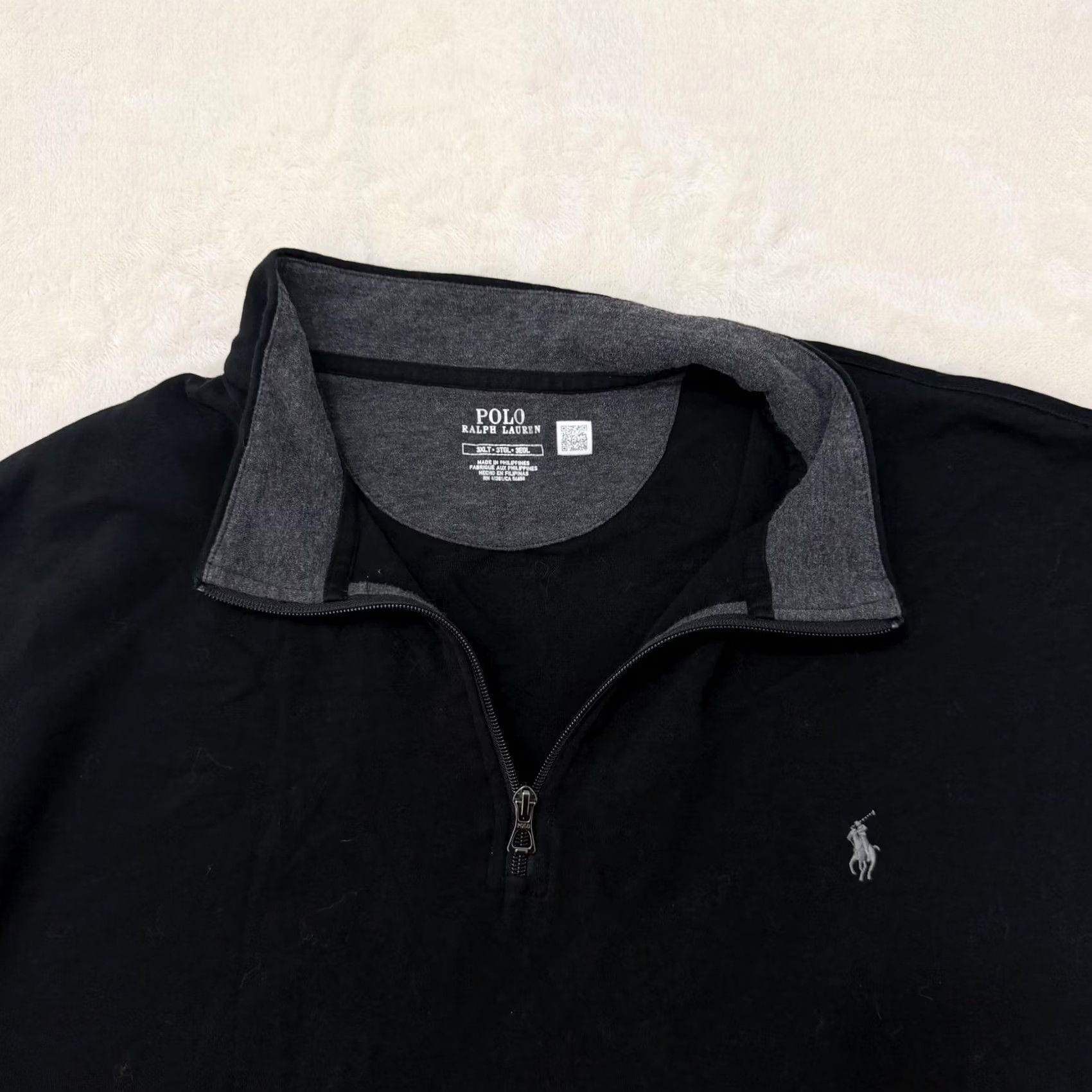 Polo Ralph Lauren Polo Ralph Lauren Sweatshirt 3XLT Black Jersey Pony Logo 1/4 Zip Mens Size US XXL / EU 58 / 5 - 3 Thumbnail