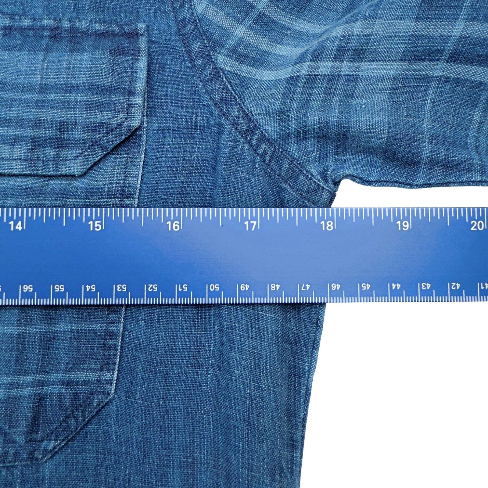 Polo Ralph Lauren Polo Ralph Lauren Sz 2 Indigo Blue Plaid Linen Shirt Dress Size XS / US 0-2 / IT 36-38 - 6 Thumbnail