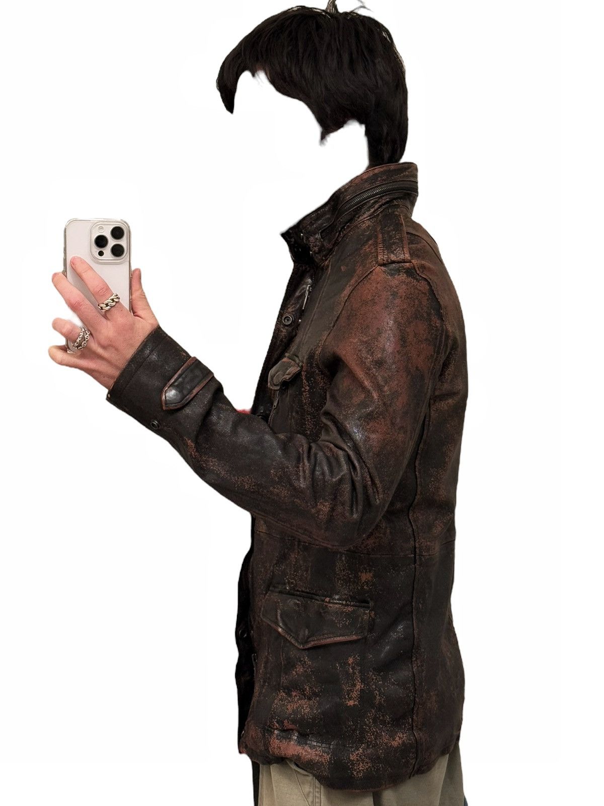 Isamu Katayama Backlash GRAIL x Backlash 1/1 “Rust” Speckled Leather Jacket Size US L / EU 52-54 / 3 - 13 Thumbnail