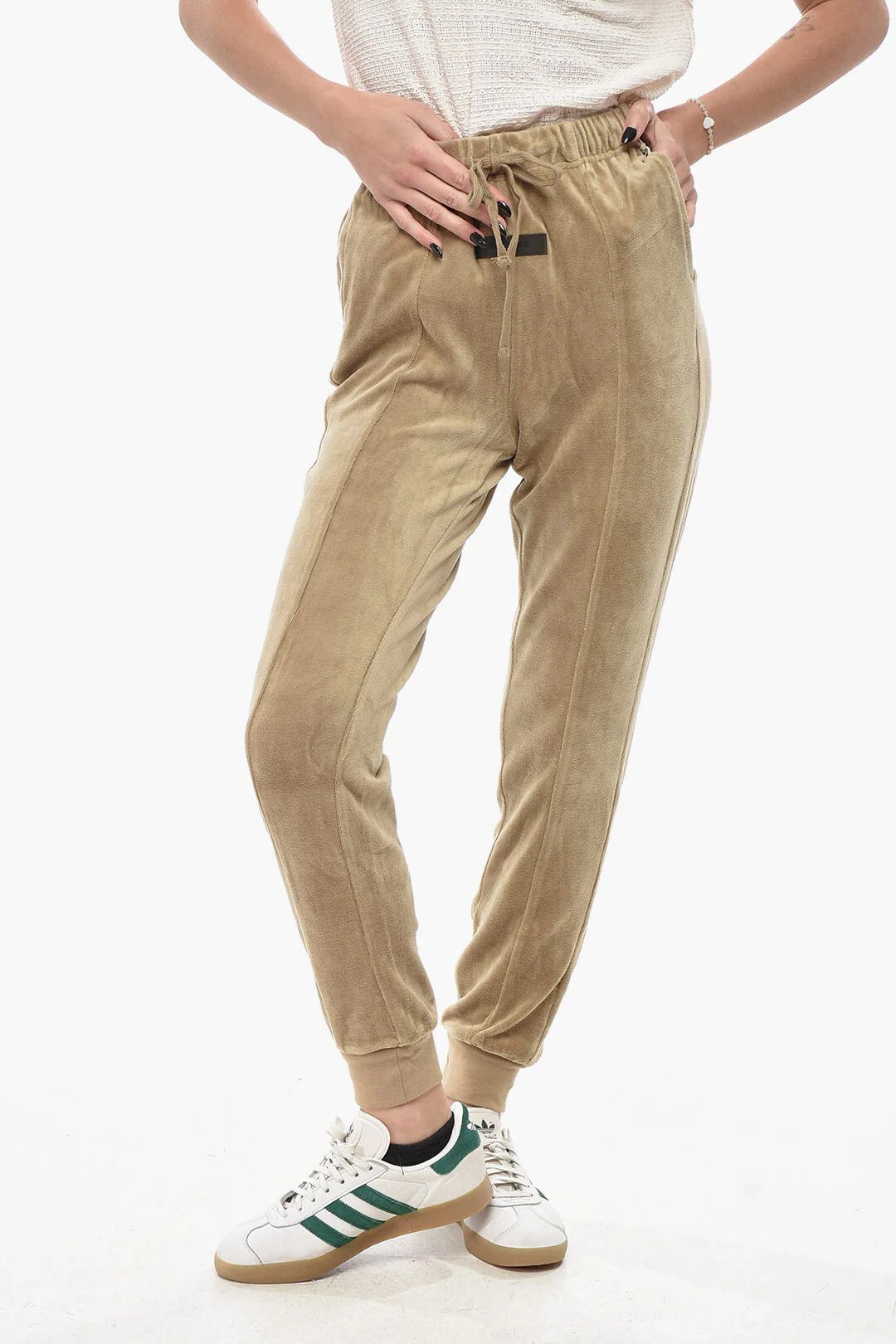 Fear of God og1mm0326 Chenille Joggers in Beige Size 26" / US 2 / IT 38 - 1 Thumbnail