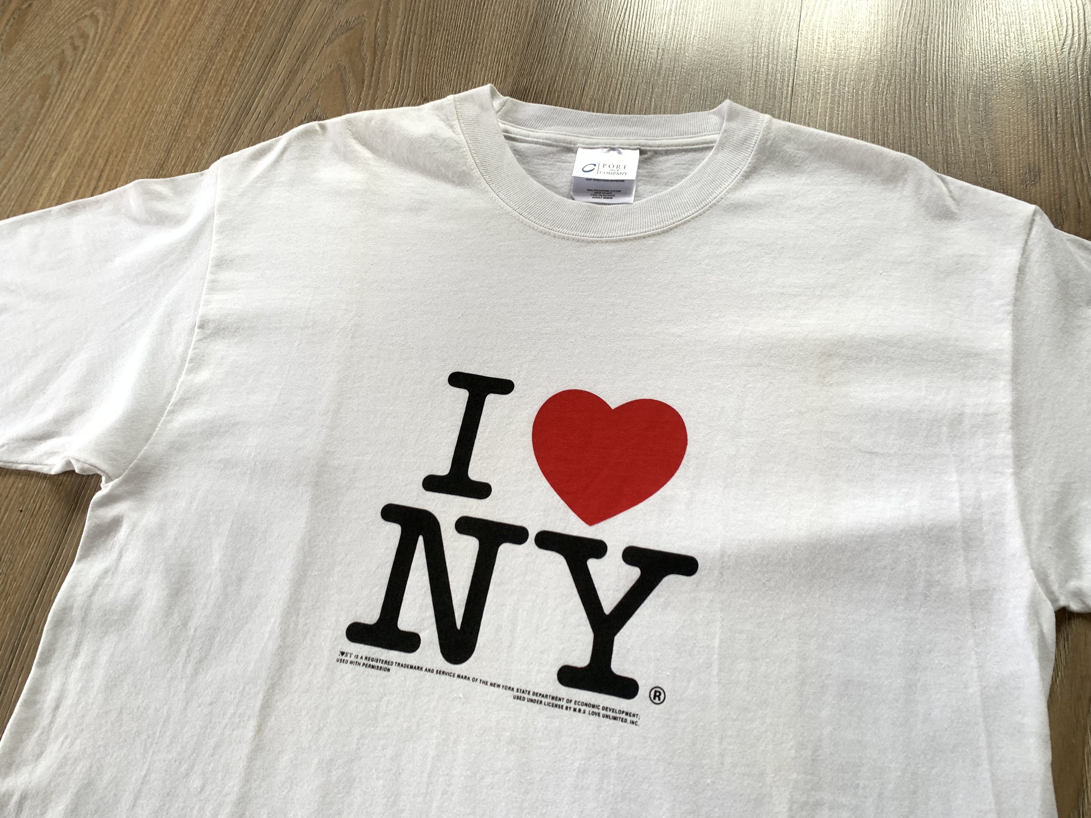 I Love NY × Vintage Vintage I love New York White Big Logo T-Shirt Size US M / EU 48-50 / 2 - 4 Thumbnail