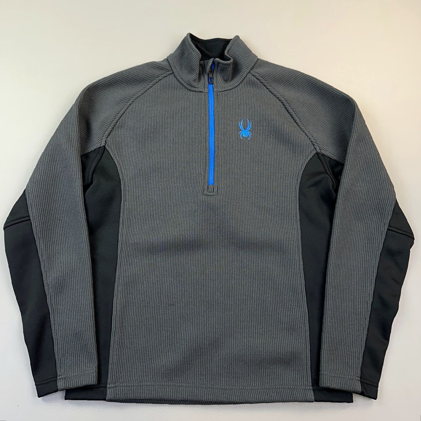 Spyder Spyder Outbound Sweatshirt Mens Medium Gray Black Waffle Knit 1/2 Zip Pullover Size US M / EU 48-50 / 2 - 2 Thumbnail