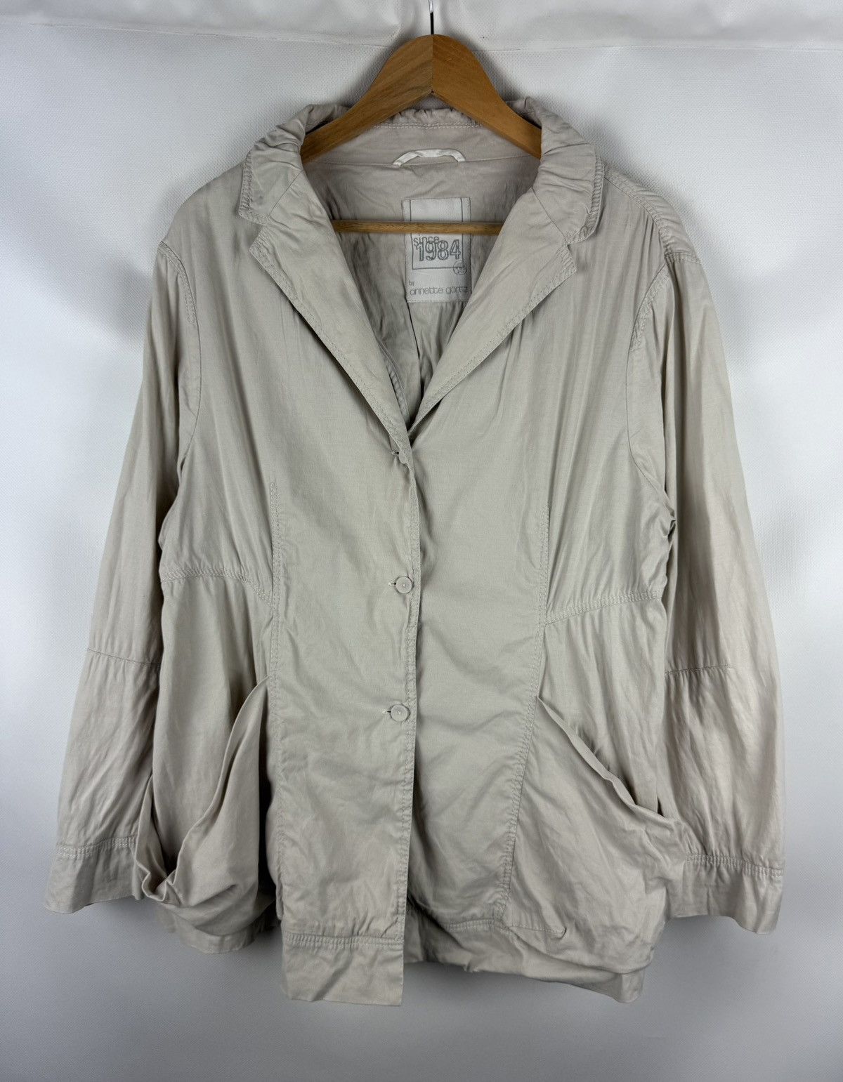 Annette Gortz Annette Gortz Lagenlook Linen Cotton Blazer Jacket Size L / US 10 / IT 46 - 1 Thumbnail