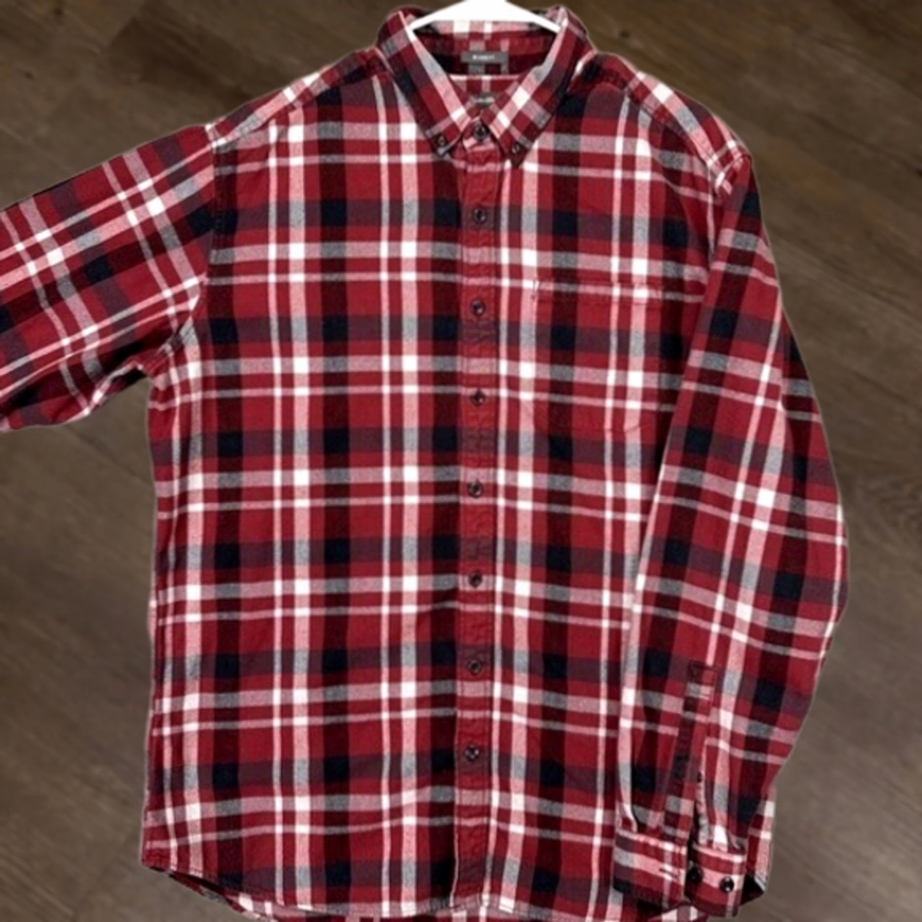 Eddie Bauer Eddie Bauer Flannel Shirt Mens Large Tall Red Black Plaid Button-Down Relaxed Cotton Shirt Size US L / EU 52-54 / 3 - 1 Thumbnail