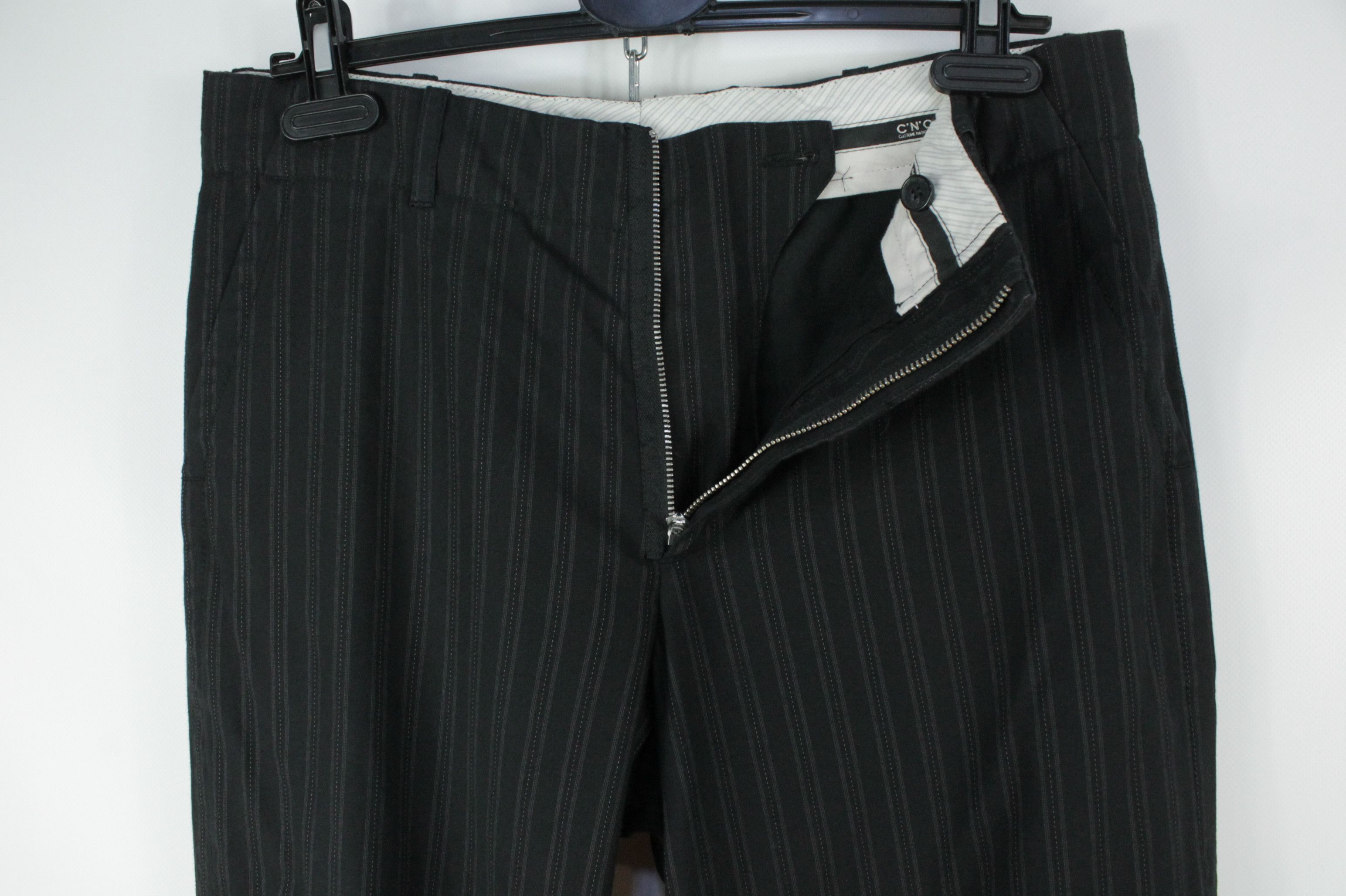 Costume National Vintage C'N'C Costume National Black Striped Suit Men's Size 40R - 13 Thumbnail