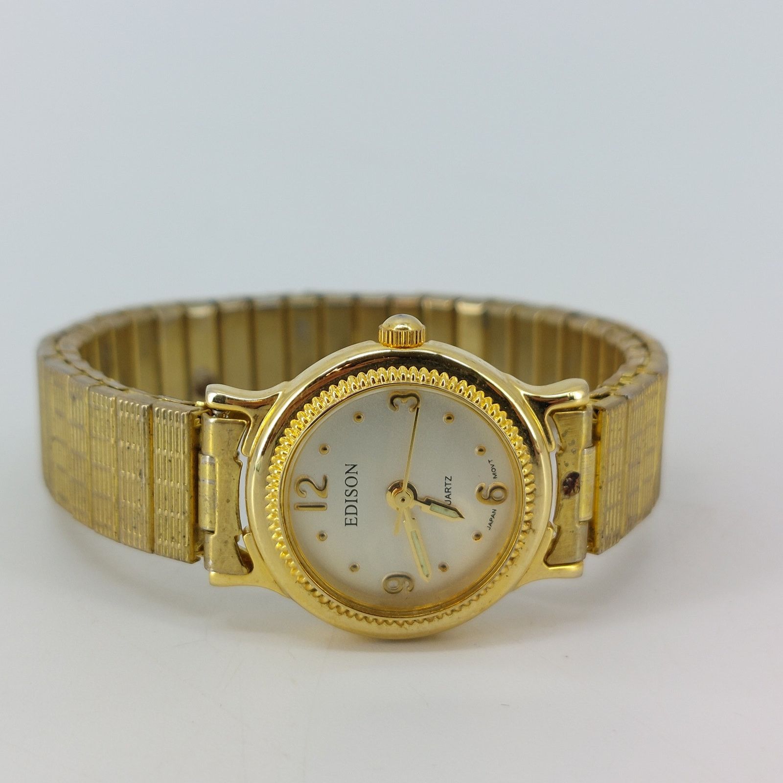 Other Edison Watch Gold Tone Bracelet Watch Wristwatch Japan Movt Size ONE SIZE - 15 Thumbnail