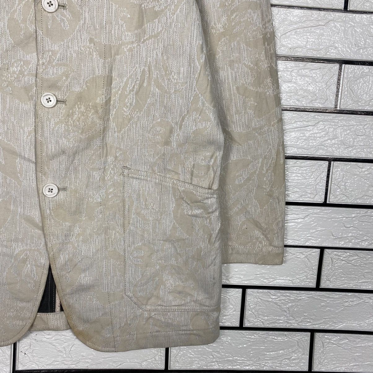Tornado Mart Vintage Beige Jacquard Floral Pattern Jacket Tornado Size US L / EU 52-54 / 3 - 6 Thumbnail