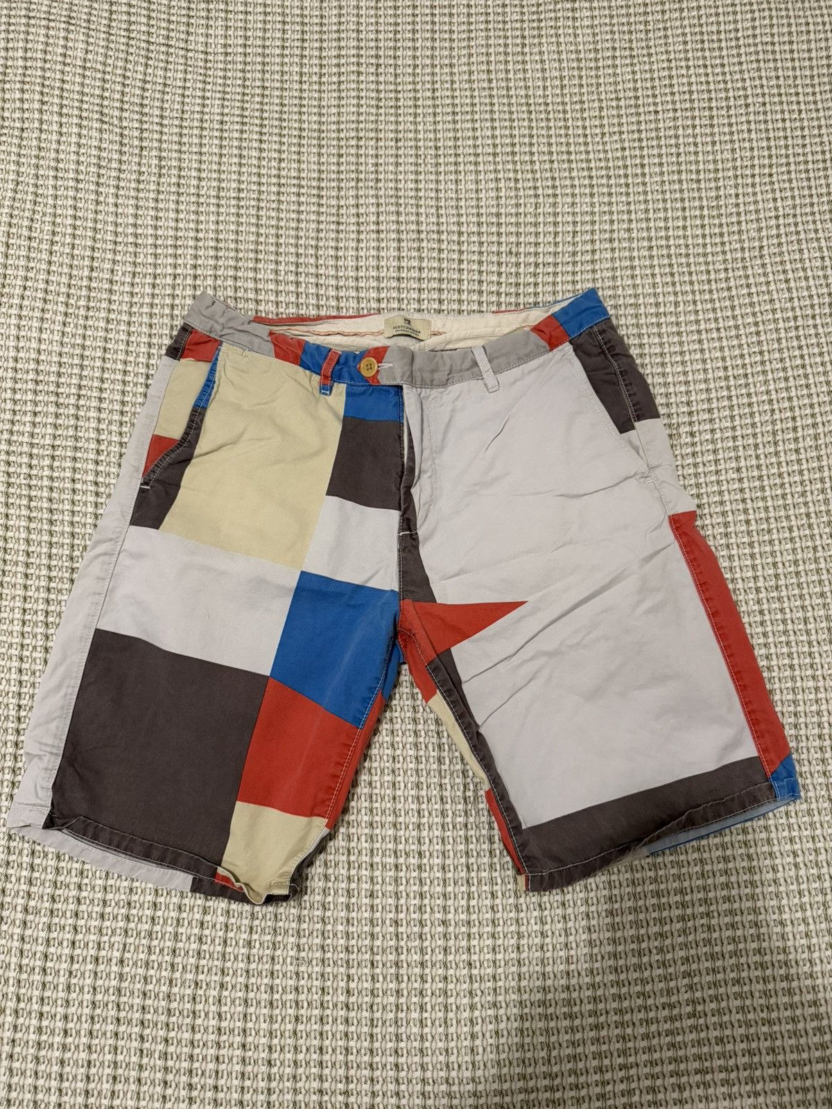 Scotch & Soda Scotch & Soda Patchwork Cotton Shorts SS13 Size US 31 - 1 Thumbnail