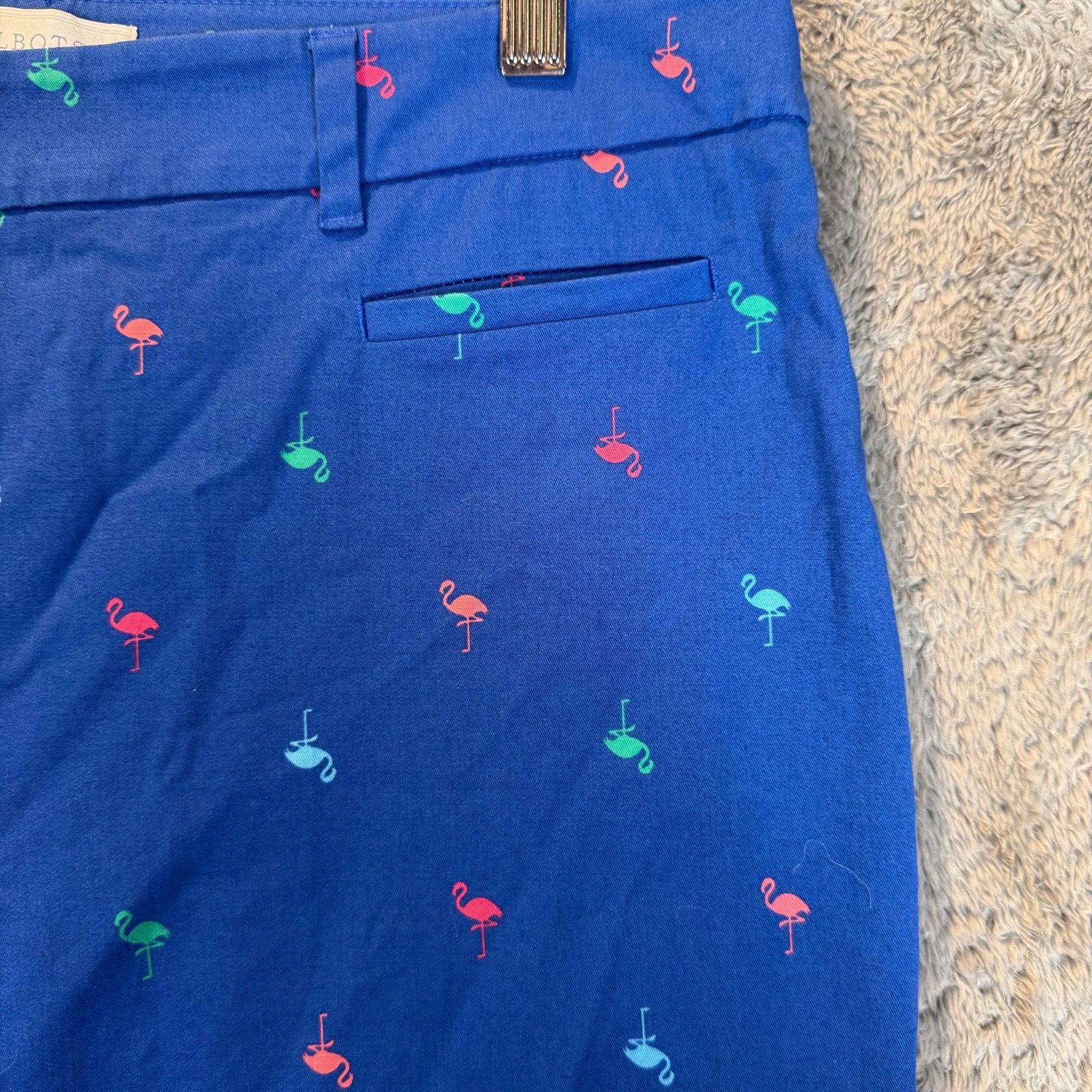 Other Talbots Blue Flamingo Print Pants Women's 10 Capri Cropped Size 32" / US 10 / IT 46 - 5 Thumbnail