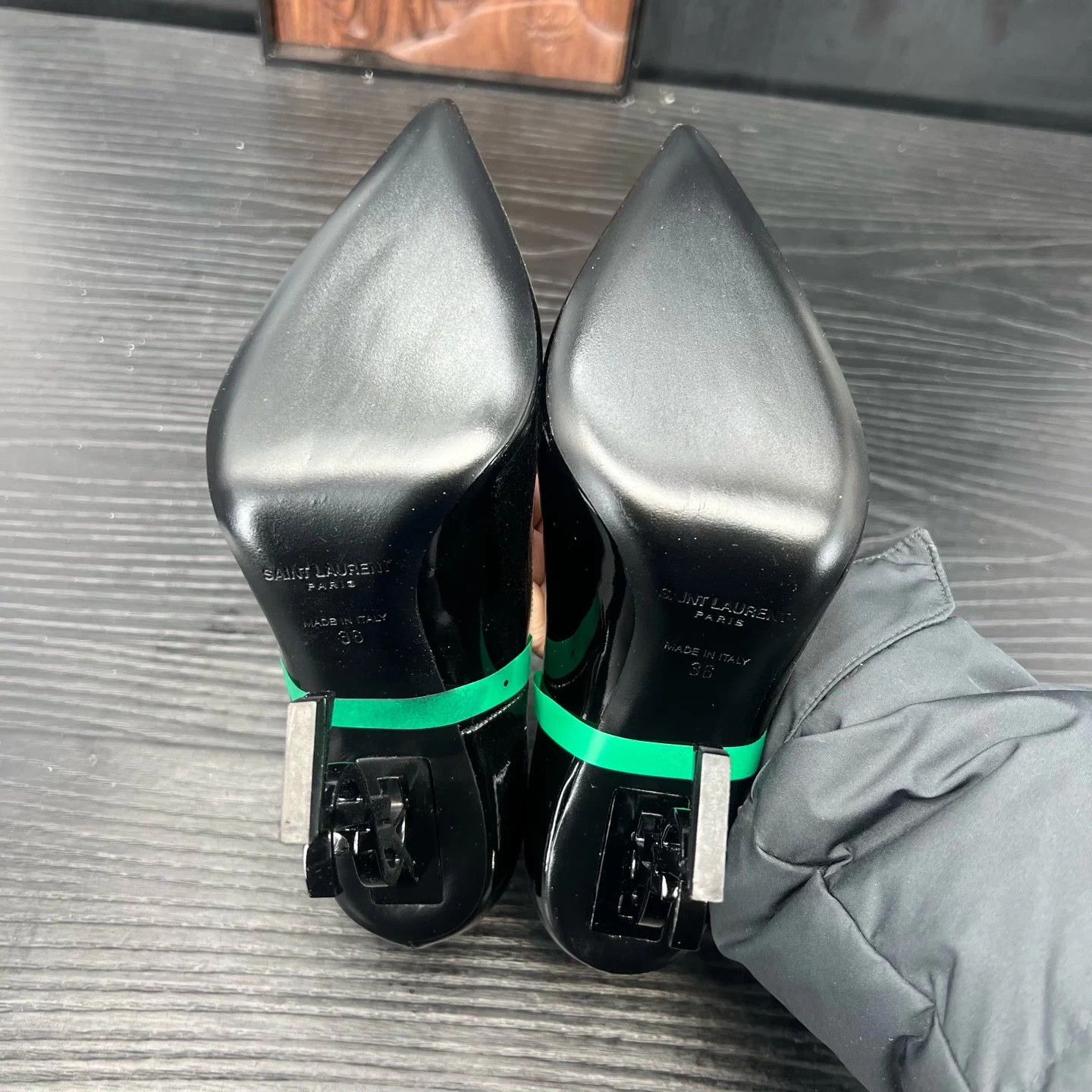 Saint Laurent Paris YSL Opyum Patent Black Heels 36 EUR Tried Size US 5 / IT 35 - 4 Thumbnail