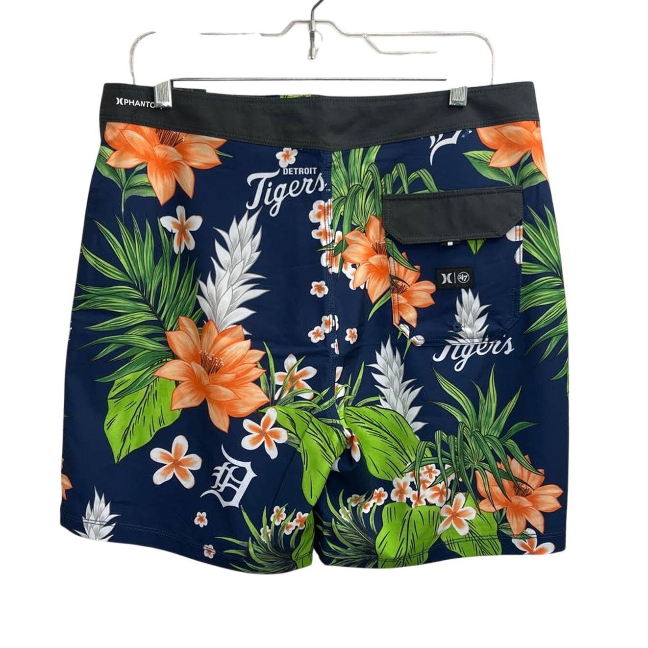 Hurley Hurley x 47 MLB Phantom Detroit Tigers Mens Swim Shorts Size US 30 / EU 46 - 4 Thumbnail