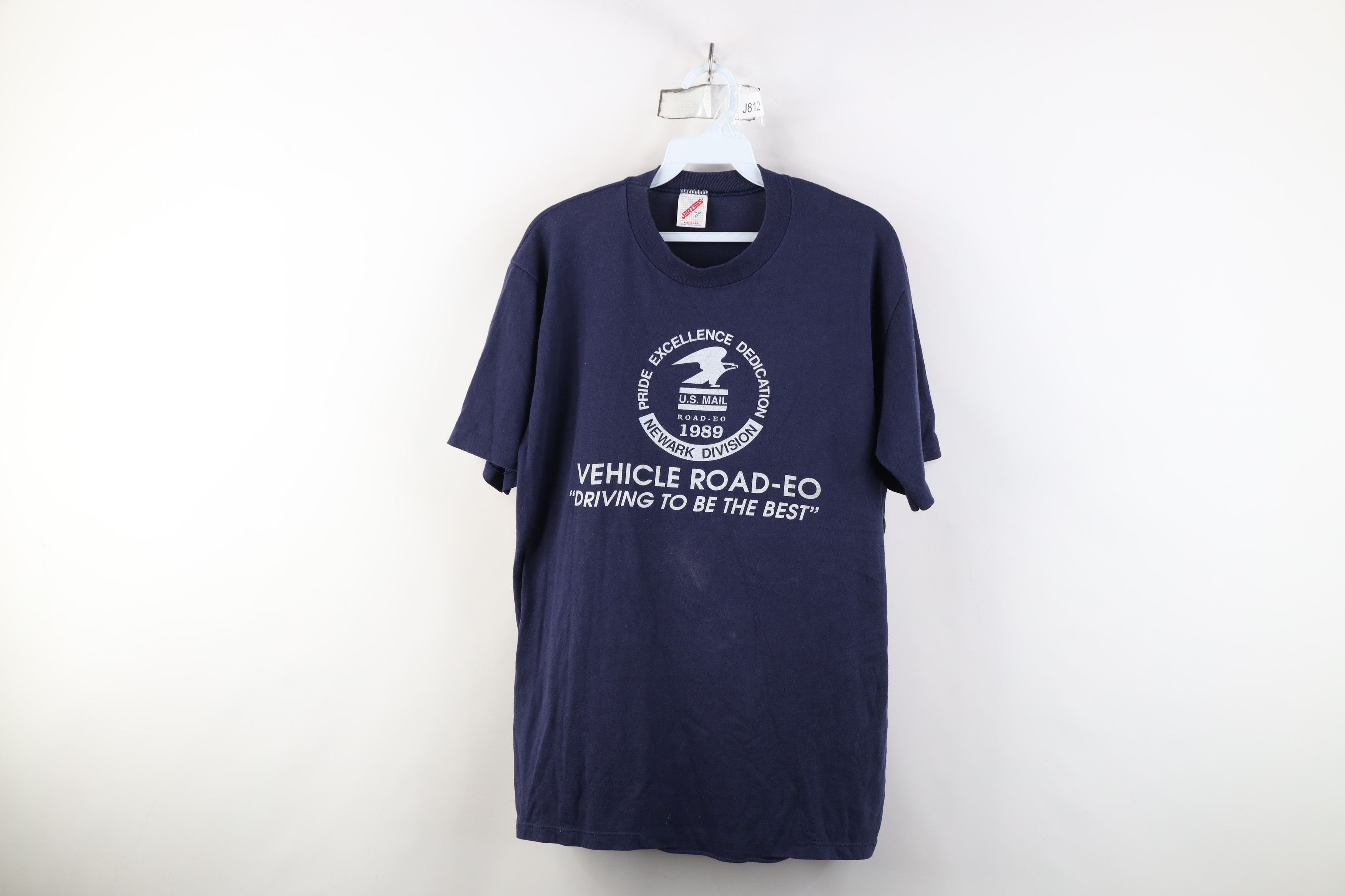 Vintage Vintage 80s US Mail USPS Newark Division T-Shirt Blue USA Size US L / EU 52-54 / 3 - 1 Thumbnail