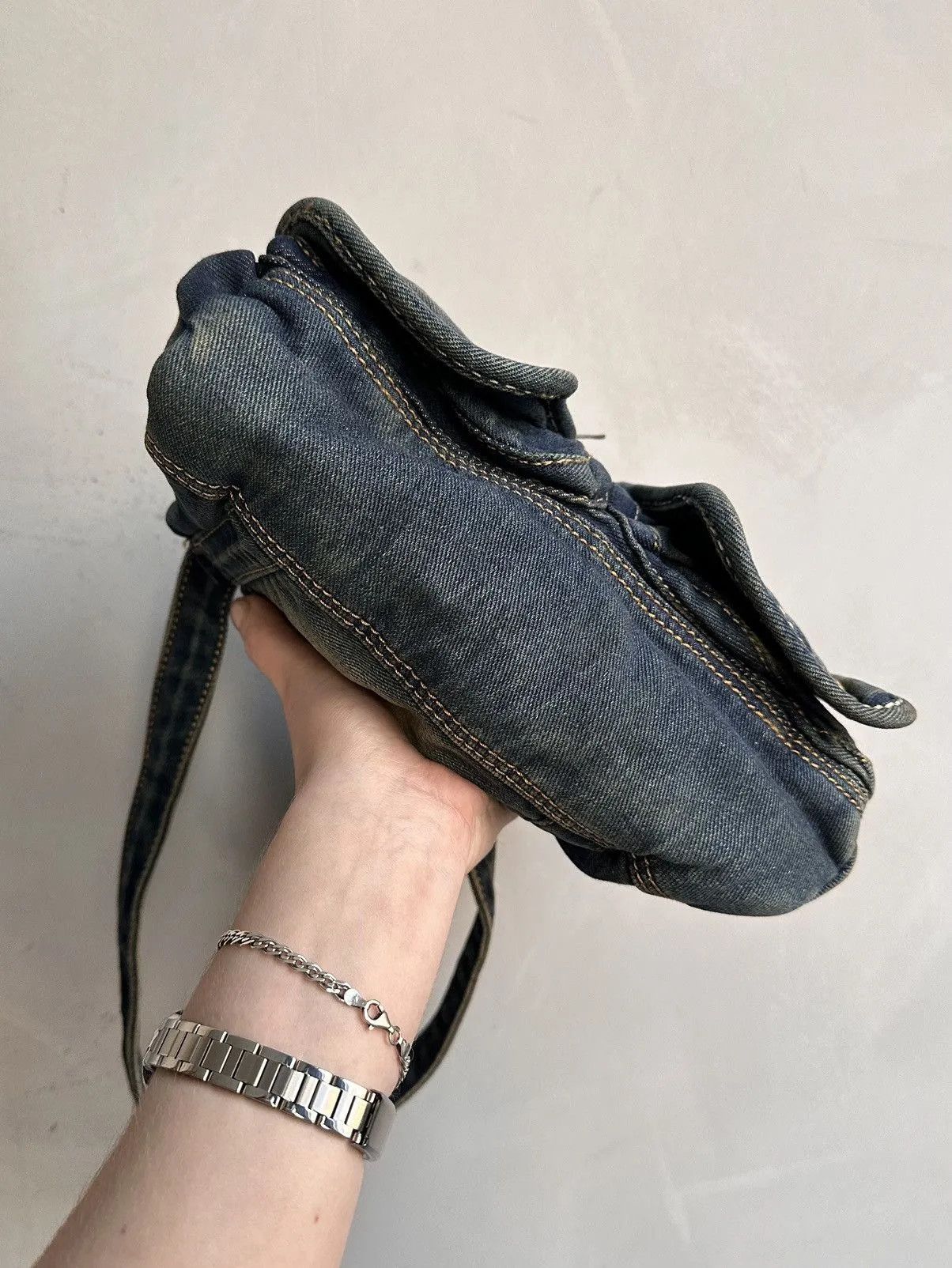 Dolce & Gabbana Blue Bag Denim Diesel Messenger Japan Avand Garde Style Size ONE SIZE - 8 Thumbnail