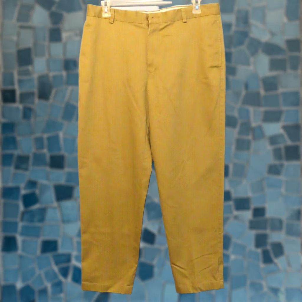 Vintage VINTAGE L.L. Bean Pants Mens 36x30 Khaki Classic Fit Canvas Cotton Flat Front Zipper Button Logo Nature Mens Pants Size US 36 / EU 52 - 1 Thumbnail