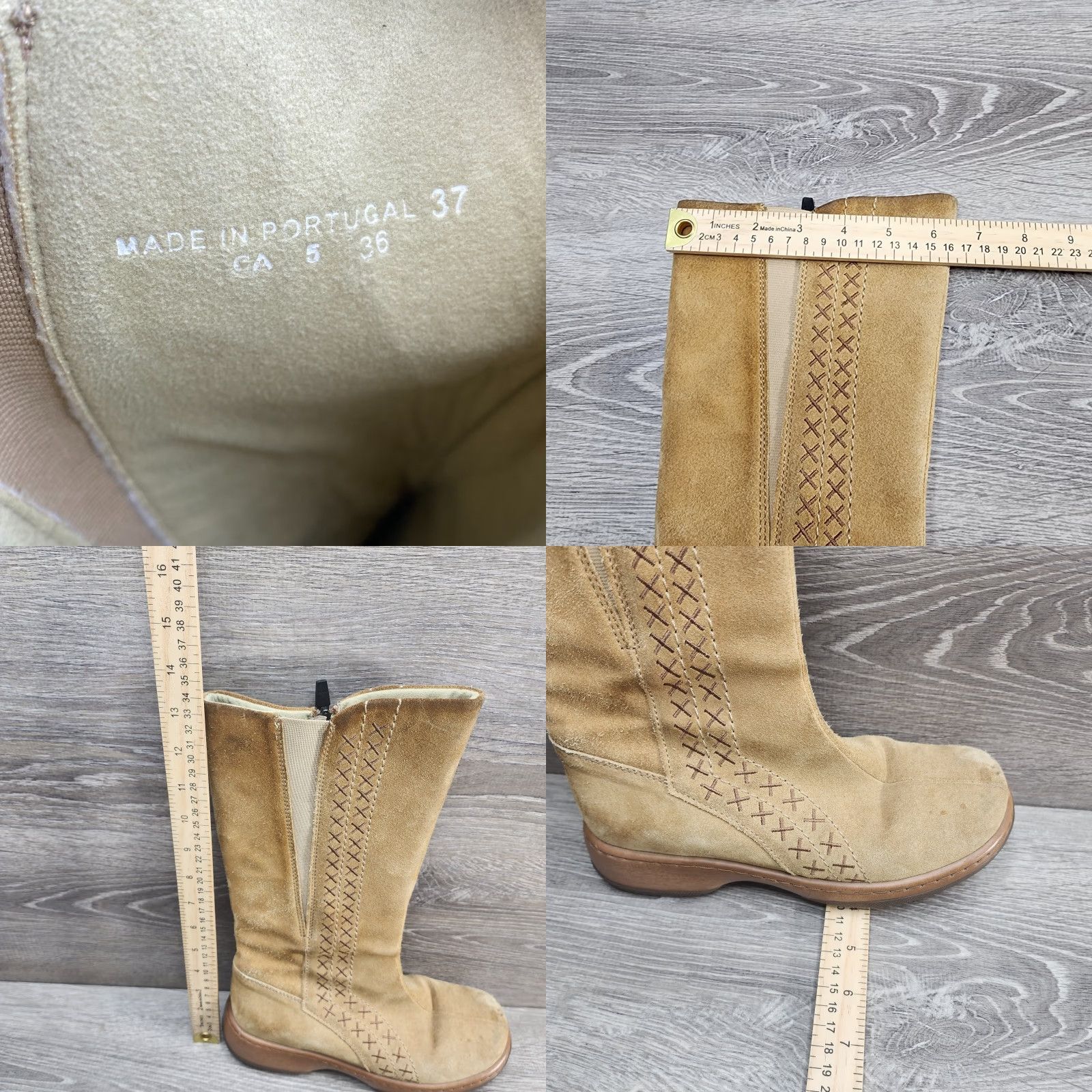 Dansko Dansko Boots Women's 6.5-7 EU 37 Embroidered Tan Fleur Suede Leather Mid Calf Boots Size US 6.5 / IT 36.5 - 9 Thumbnail