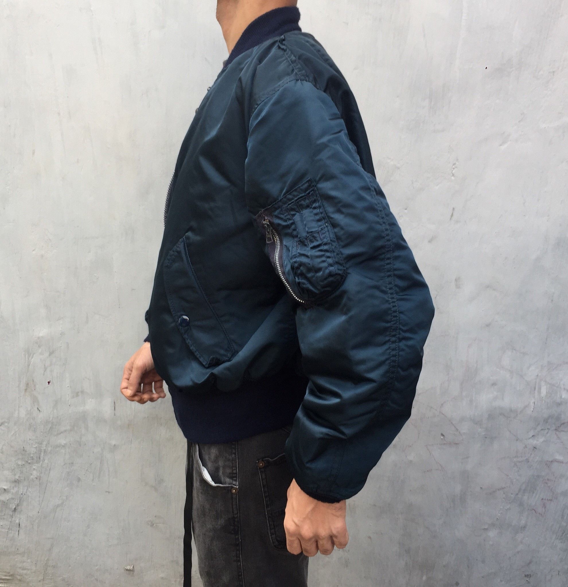 Alpha Industries 90s Alpha Industries MA-1 Bomber Jacket Size US M / EU 48-50 / 2 - 2 Thumbnail