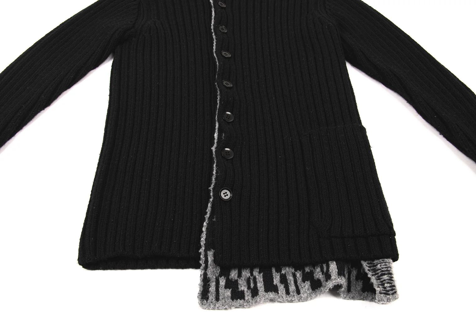 Yohji Yamamoto Yohji Yamamoto Knit Jacket in Black Size US L / EU 52-54 / 3 - 10 Thumbnail