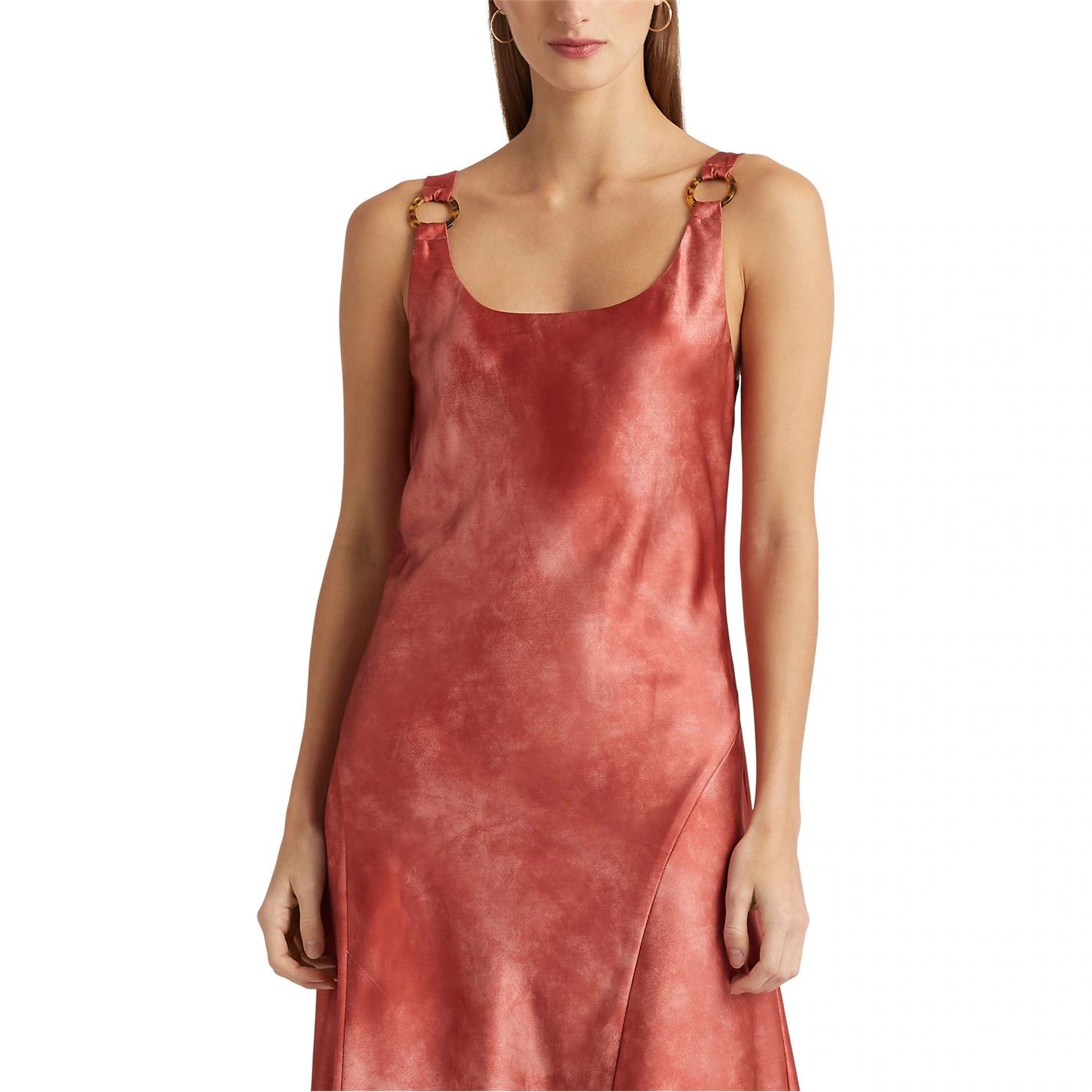 Lauren Ralph Lauren o1g2r1mq0825 Caileet Slip Dress in Red Sunstone Size S / US 4 / IT 40 - 2 Thumbnail