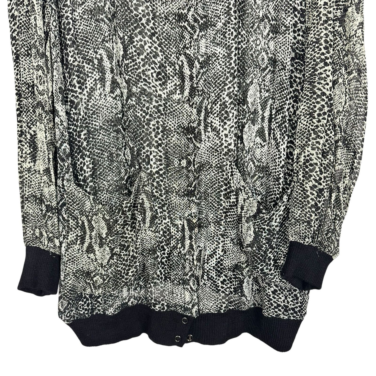 Free People Free People Lori Bomber Jacket Oversized Sz M Black Sheer Size M / US 6-8 / IT 42-44 - 10 Thumbnail