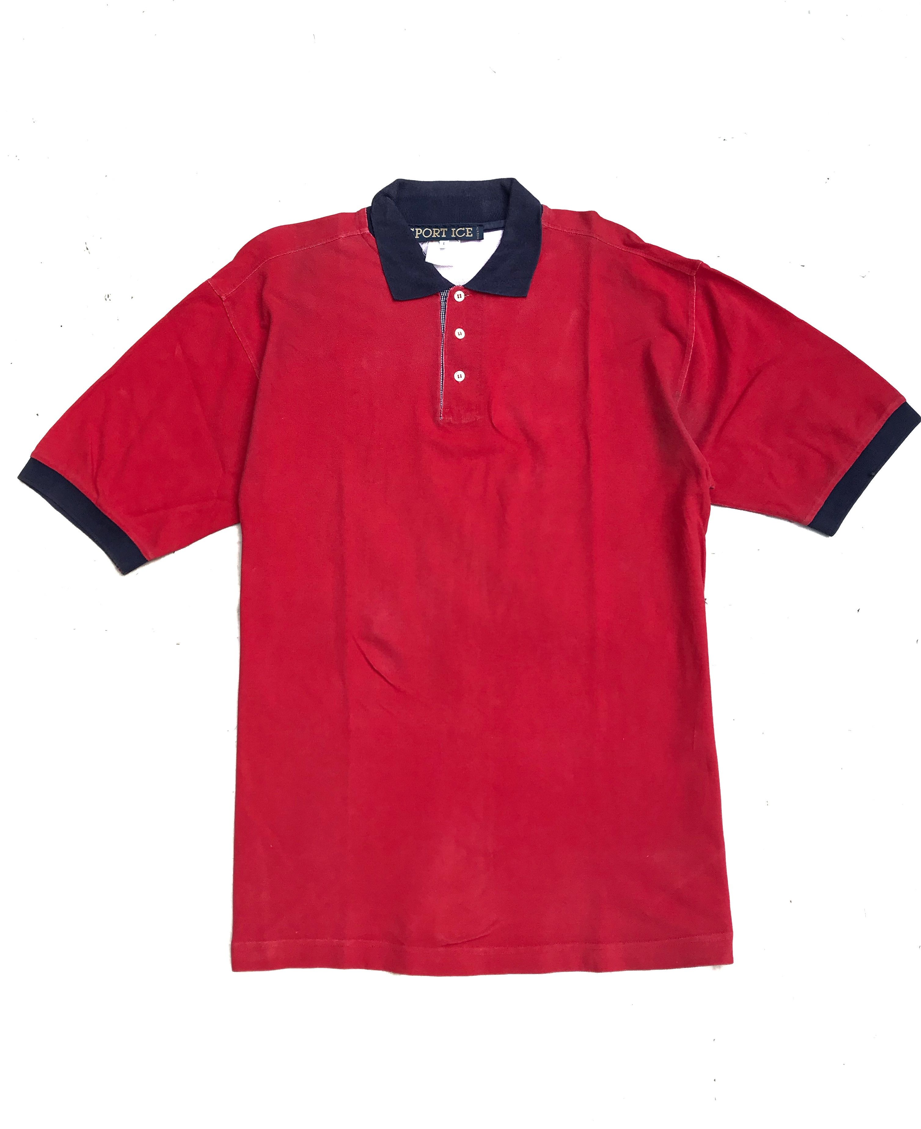 Iceberg × Vintage Vintage Sport Ice Italy Iceberg history Polo Shirt Red Navy Size US XL / EU 56 / 4 - 17 Thumbnail