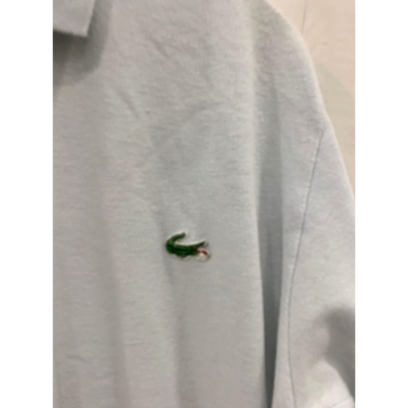 Lacoste VINTAGE Lacoste Polo Shirt Made in France Adult XXL Light Blue 100% Cotton Size US XXL / EU 58 / 5 - 5 Thumbnail