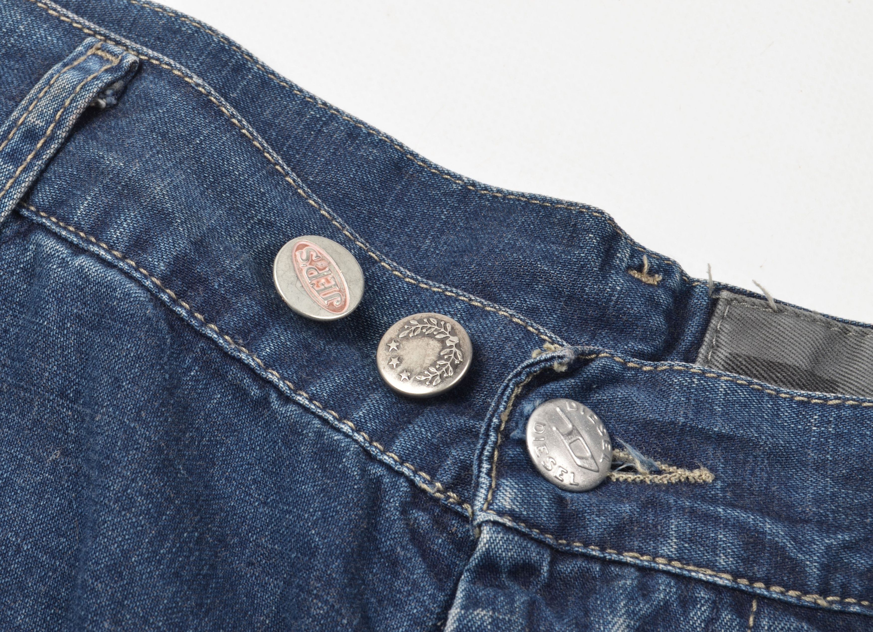 Diesel Diesel The Luxury of Durt Baggy Faded Blue Denim Jeans Y2K Size US 33 - 6 Thumbnail