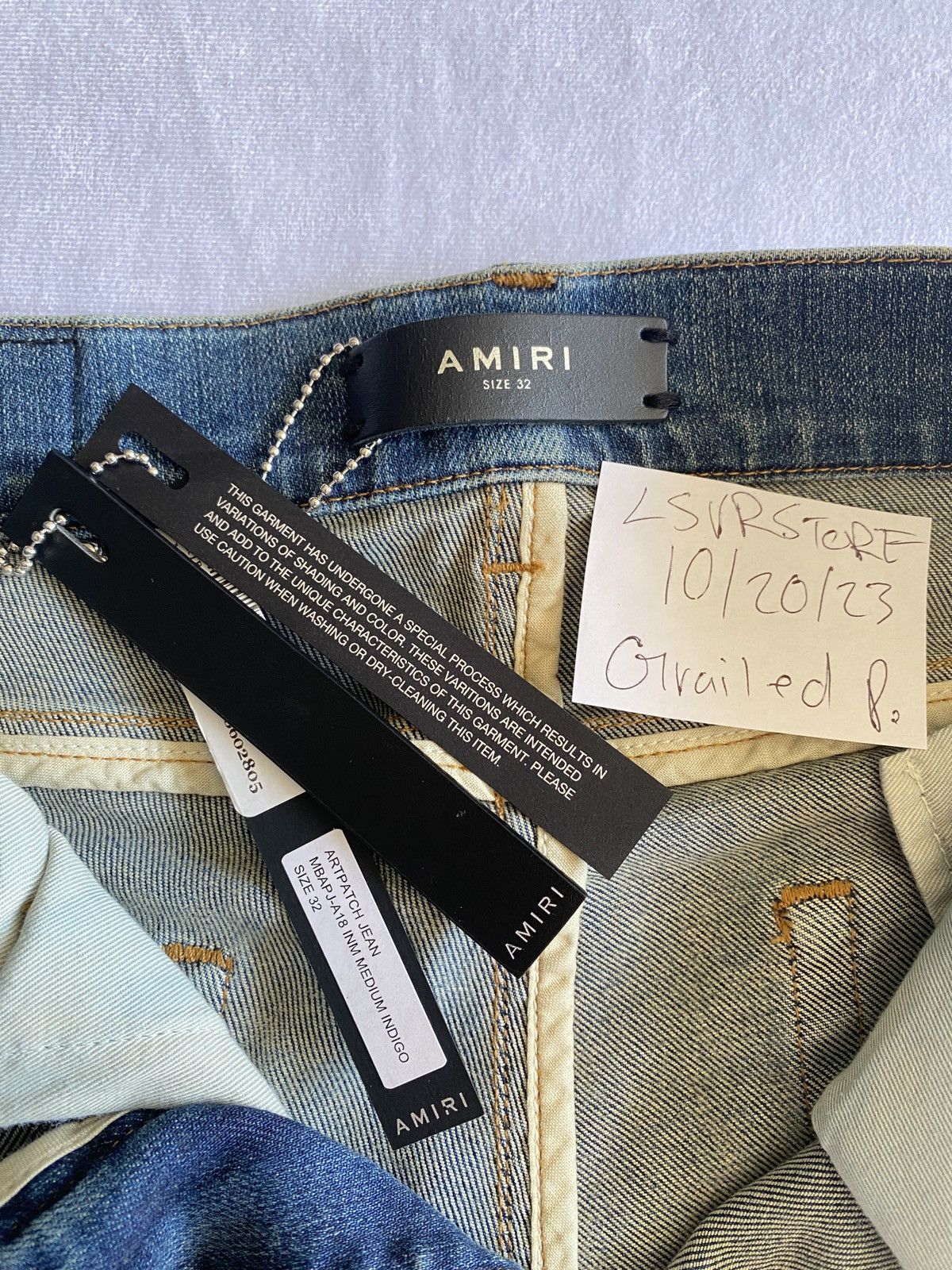 Amiri AMIRI Art Patch Medium Indigo 32 OG Rare* Size US 32 / EU 48 - 9 Thumbnail