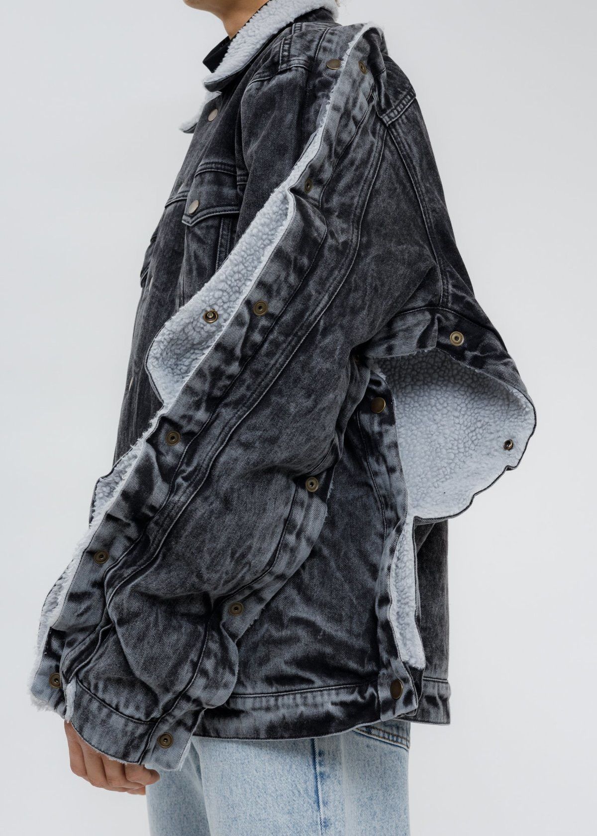 Y/Project Y/Project Black Snap Denim Jacket Size US L / EU 52-54 / 3 - 3 Thumbnail