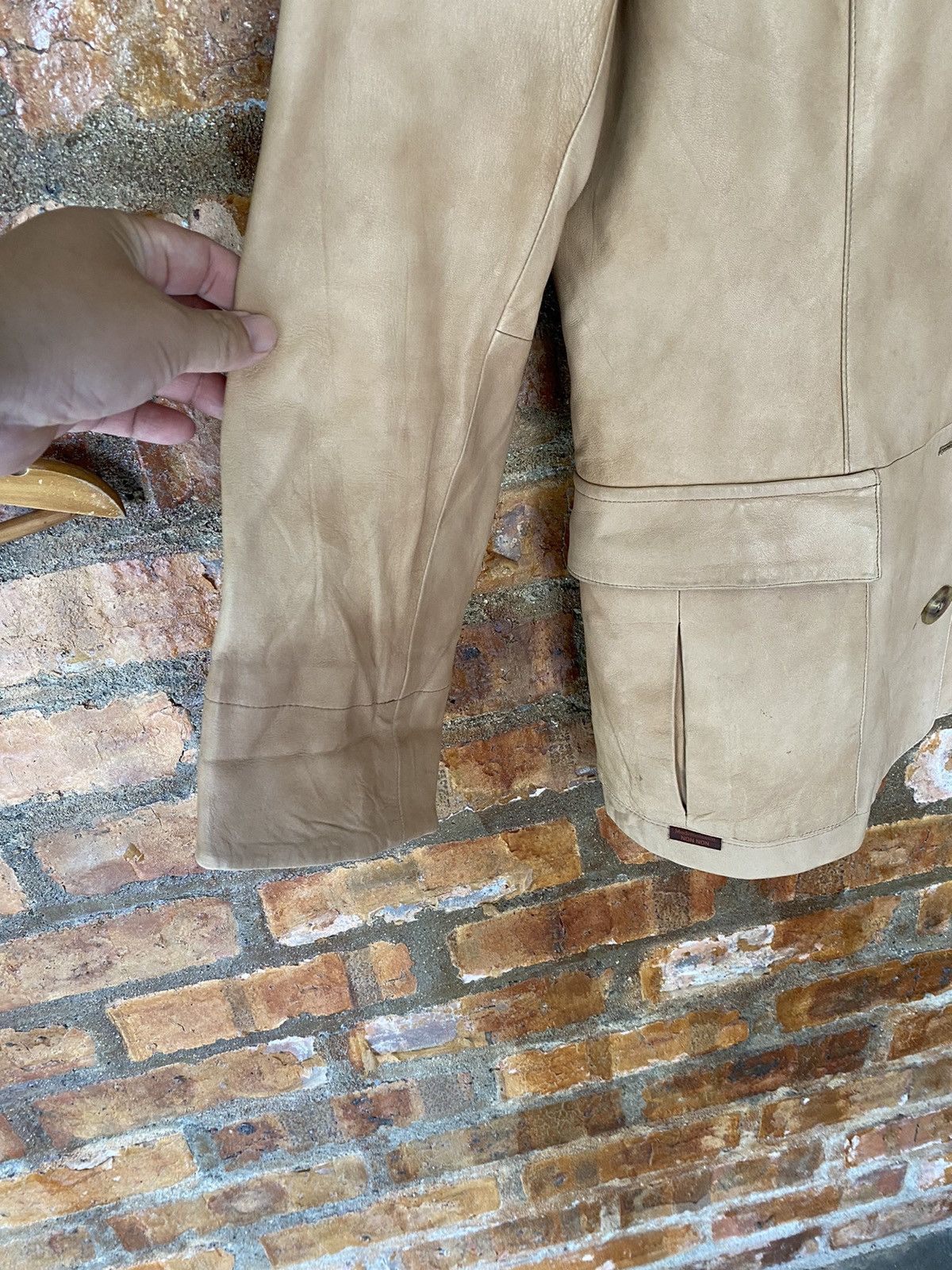 Japanese Brand × Mademoiselle Non Non 1990s Sheepskin Leather Jacket Size M / US 6-8 / IT 42-44 - 7 Thumbnail