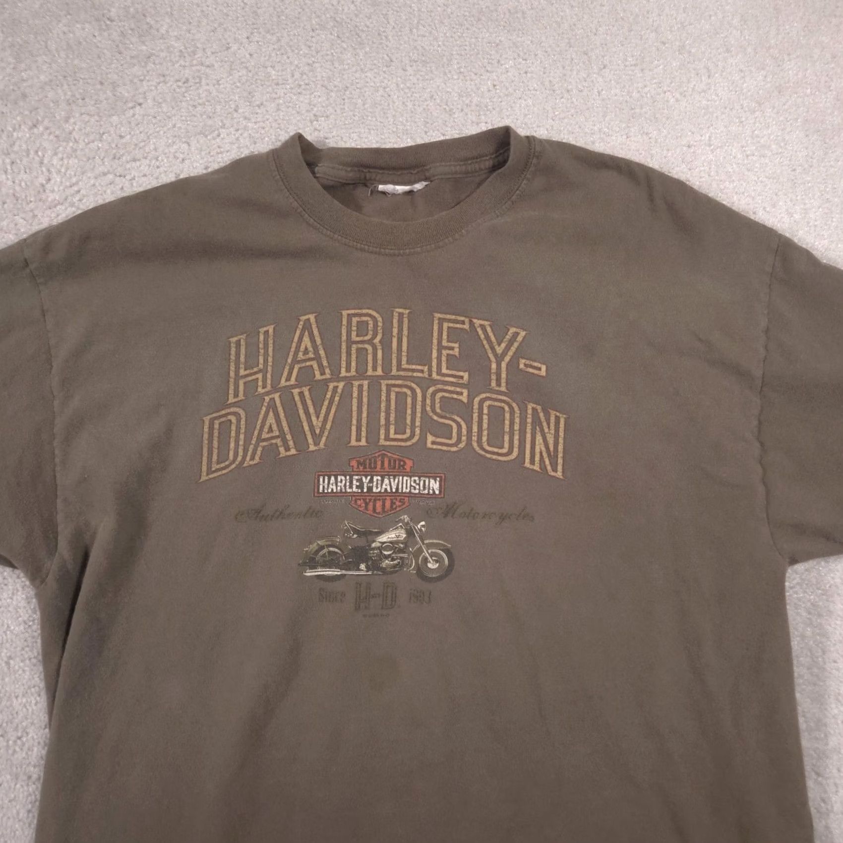Harley Davidson Harley-Davidson Shirt Mens L Green Hawkeye Coralville Iowa Biker Graphic Tee Size US L / EU 52-54 / 3 - 3 Thumbnail