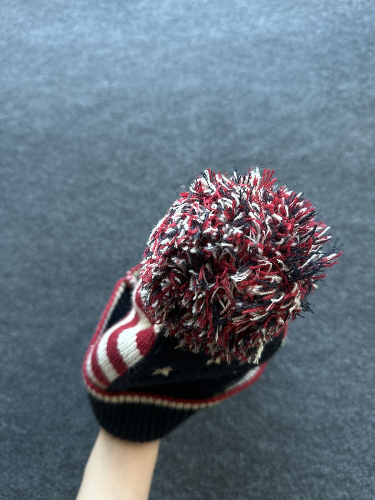 Other 🚨 VNTG USA FLAG LOGO KNITTED HAT BEANIE UNITED STATES Size ONE SIZE - 8 Thumbnail