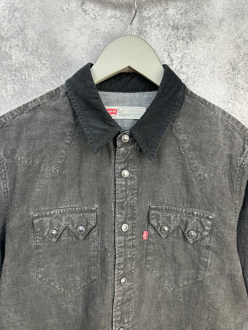 Levi's Levi’s Western Denim Shirt Snap Button Corduroy Collar Size US M / EU 48-50 / 2 - 4 Thumbnail