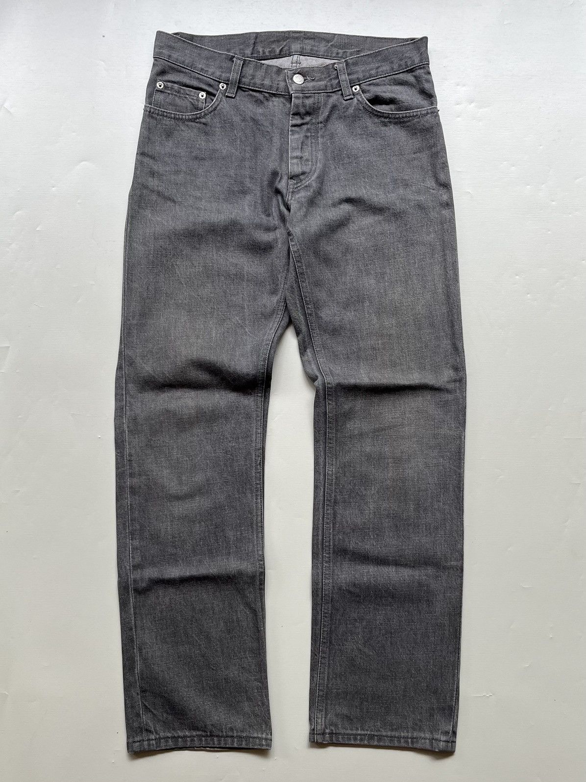 image of Helmut Lang Classic Raw Jeans in Grey, Men's (Size 30)