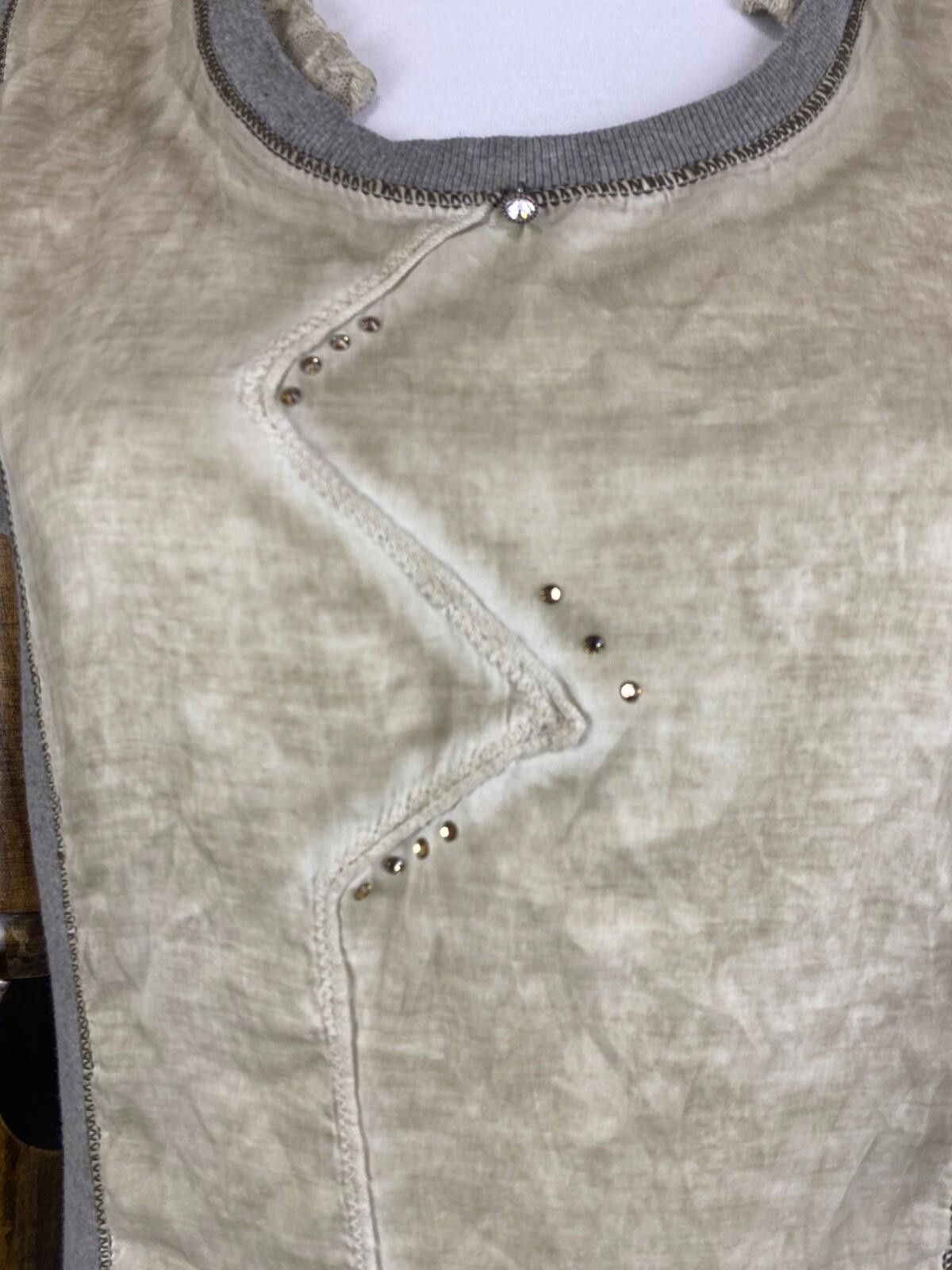 Designer Elisa Cavaletti Club Ivory Desiner Tank Top Blouse Size L Size L / US 10 / IT 46 - 5 Thumbnail