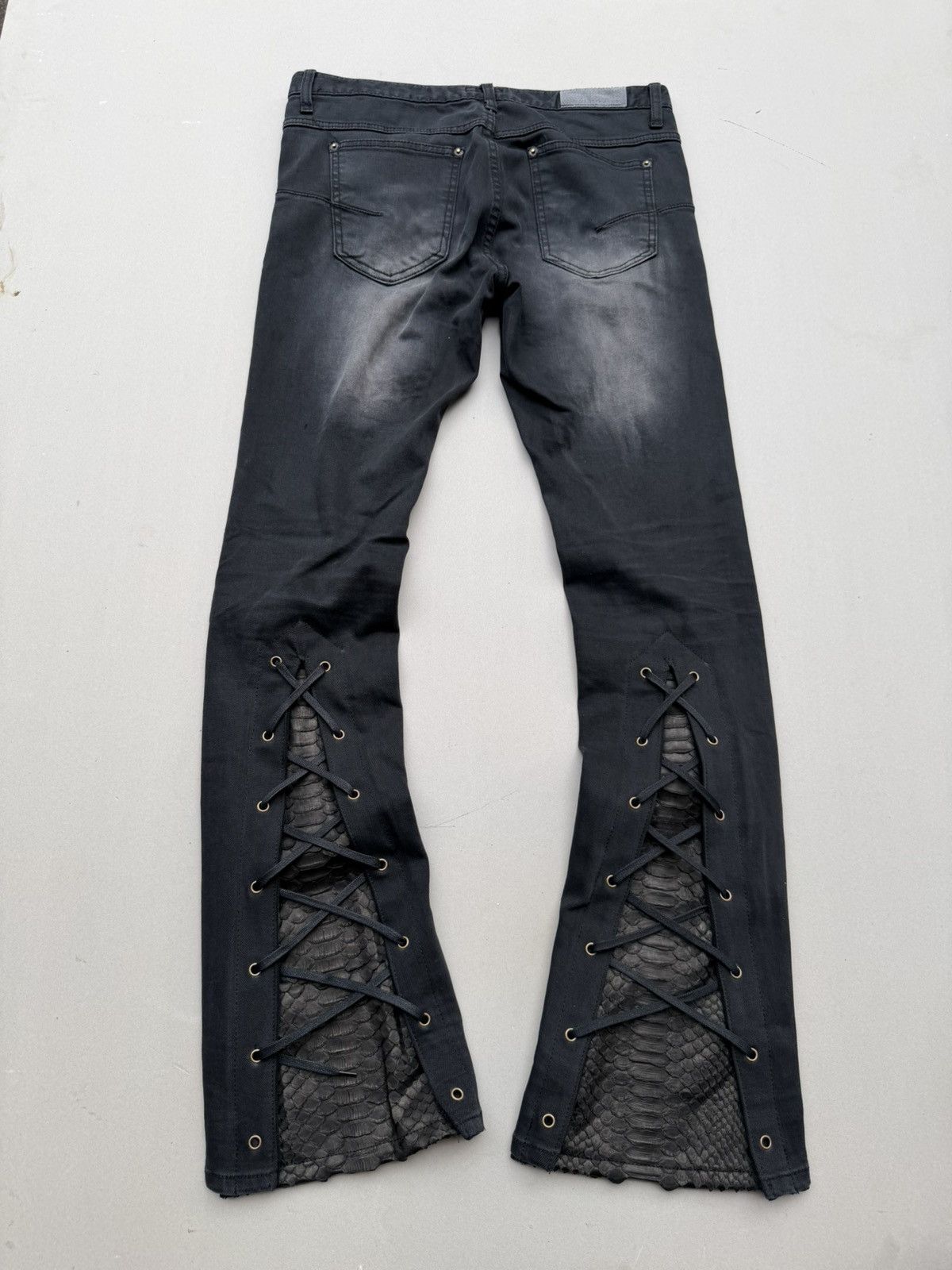 Japanese Brand LAD MUSICIAN lace up flare jeans Size US 29 - 5 Thumbnail