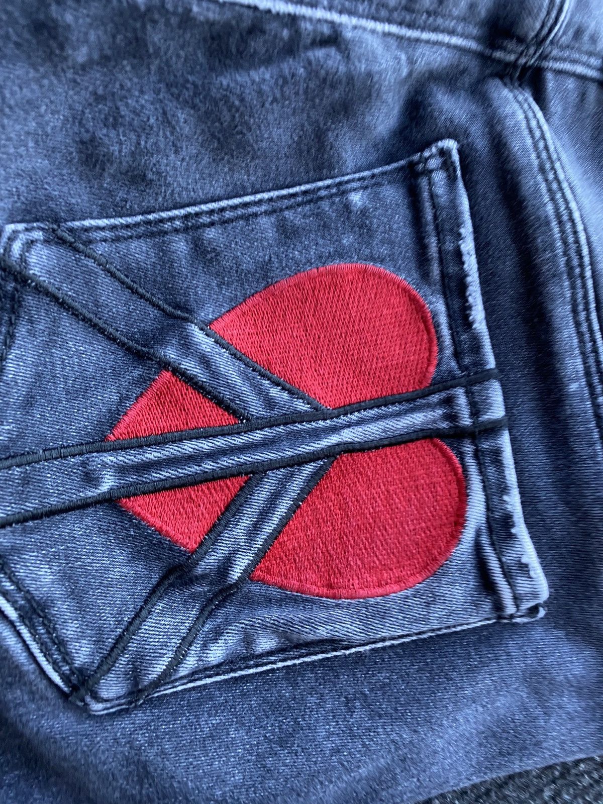Love Moschino 🔥Love Moschino Gray Heart Logo Women Jeans 27 goth emo alt Size 27" / US 4 / IT 40 - 18 Thumbnail