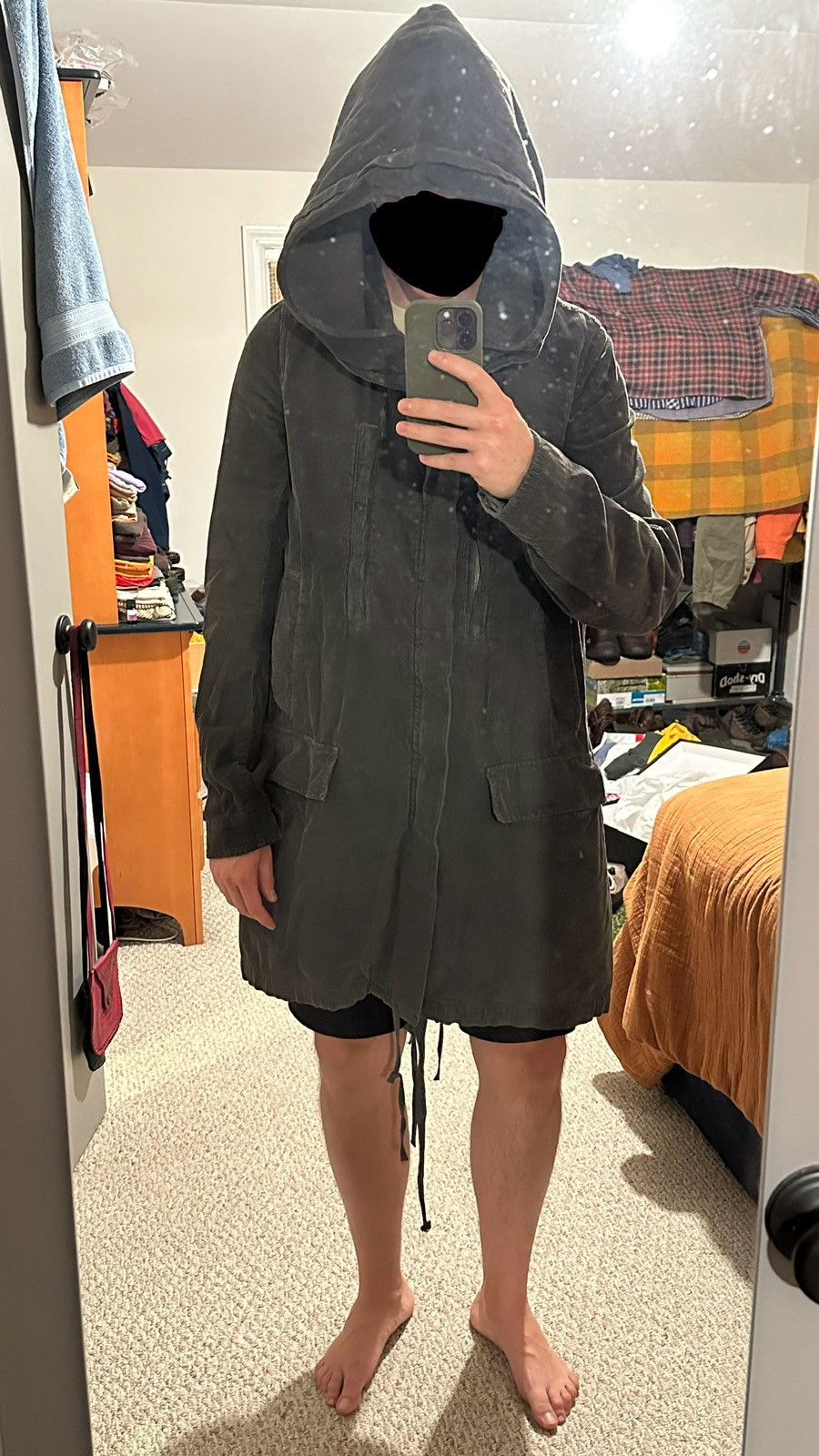 Rick Owens × Rick Owens Drkshdw OG Y2K / 00s Corduroy Fishtail Parka Size US M / EU 48-50 / 2 - 7 Thumbnail