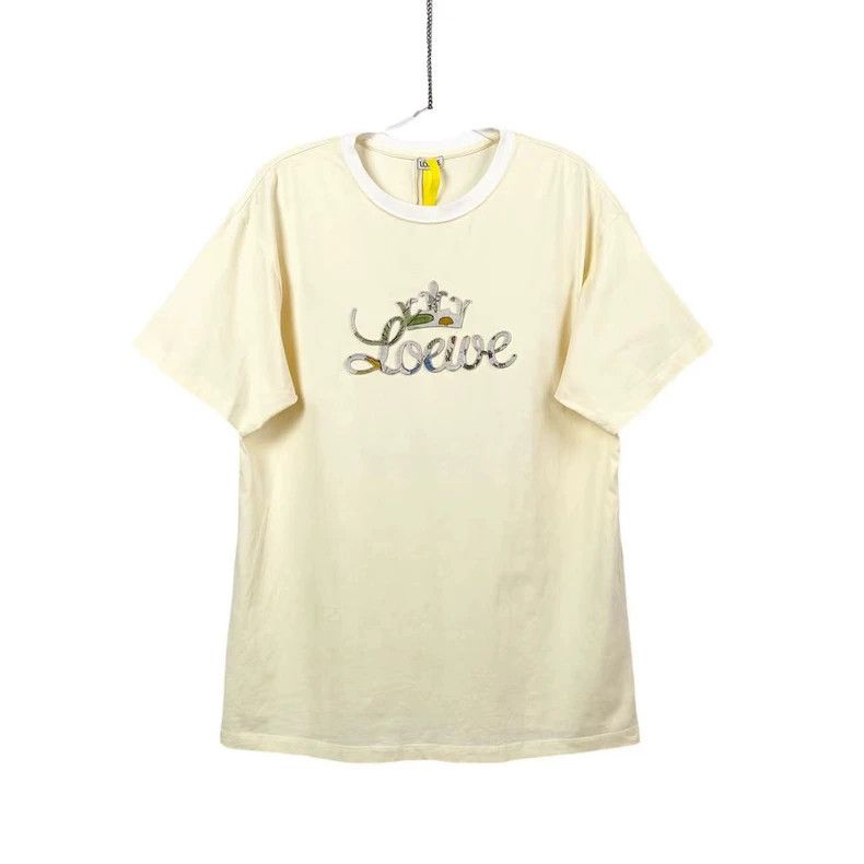 Loewe LOEWE Logo crown embroidery short sleeves Size L / US 10 / IT 46 - 1 Thumbnail