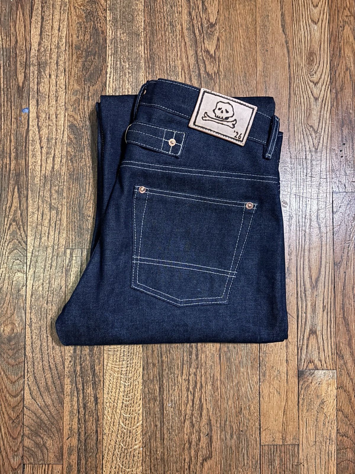 Handmade Handmade 14oz 50s Selvedge Denim Wide Leg, Buckle-Back Jeans Size US 34 / EU 50 - 2 Thumbnail