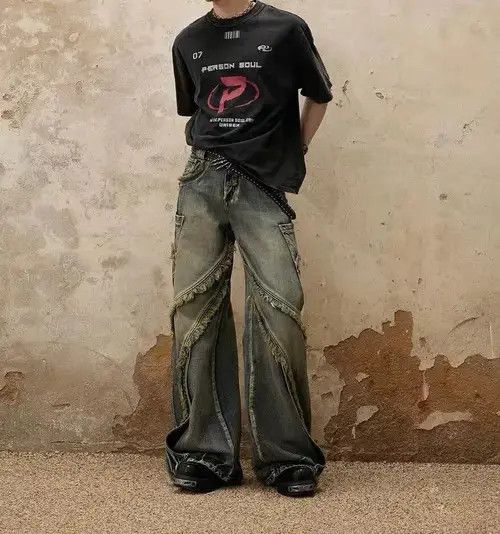 Japanese Brand × Vintage Retro Soul Heavy Fringe Raw Edge Jeans Size US 30 / EU 46 - 2 Thumbnail
