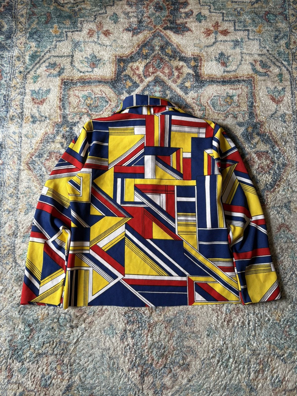 Vintage Vintage 70s Colour Blocking Cropped Henley Shirt Medium Size US M / EU 48-50 / 2 - 2 Thumbnail