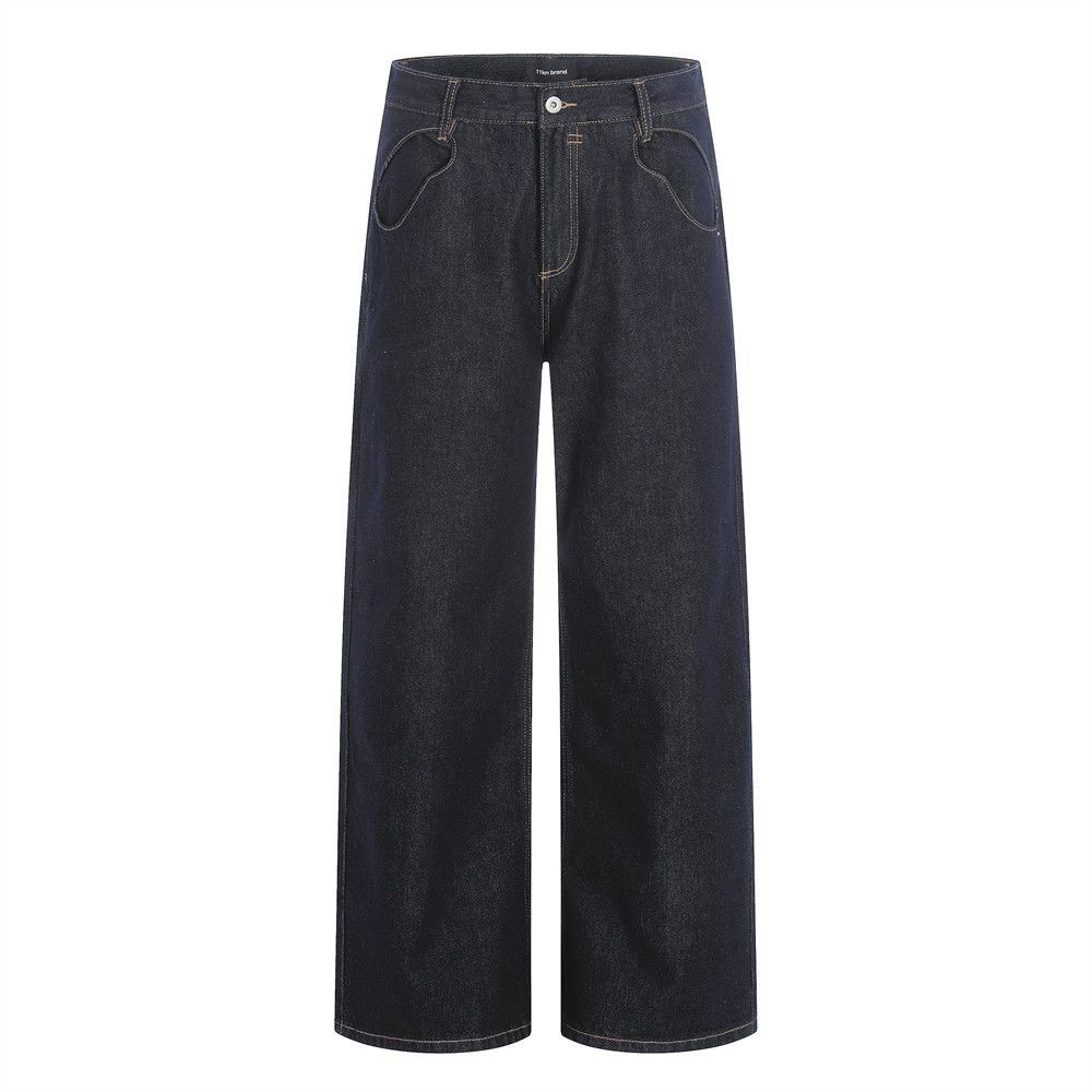 Jean Men's high street trendy loose straight leg jeans Size US 32 / EU 48 - 1 Thumbnail