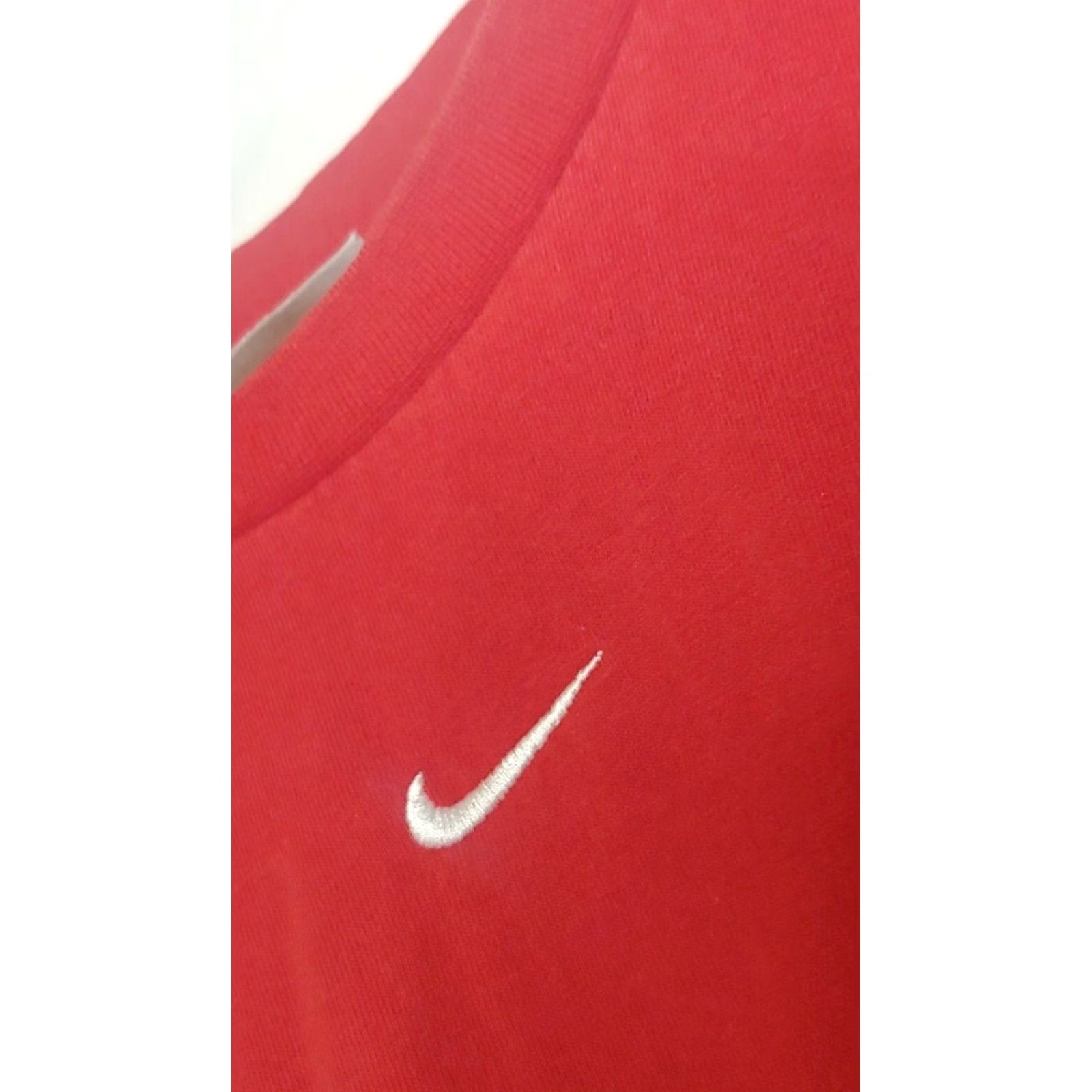 Nike Nike Shirt Men XL Long Sleeve Cotton Red Center Swoosh Athletic RN#56323 Size US XL / EU 56 / 4 - 3 Thumbnail