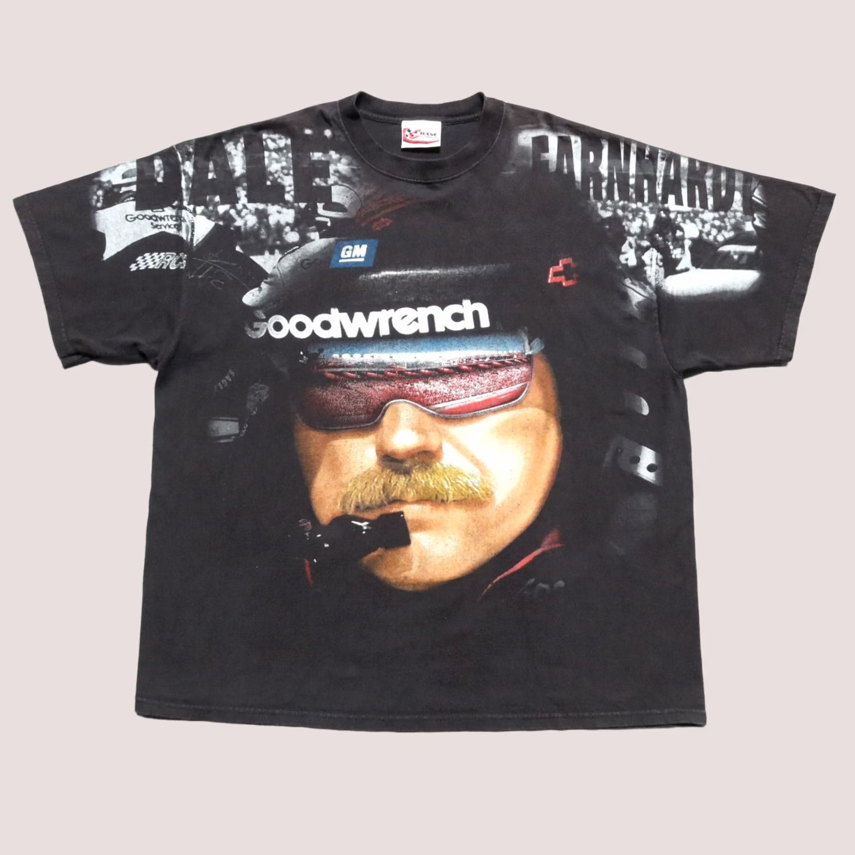 NASCAR Vintage Dale Earnhardt All Over Print Big Face Shirt XL Black Mens NASCAR Size US XL / EU 56 / 4 - 1 Thumbnail