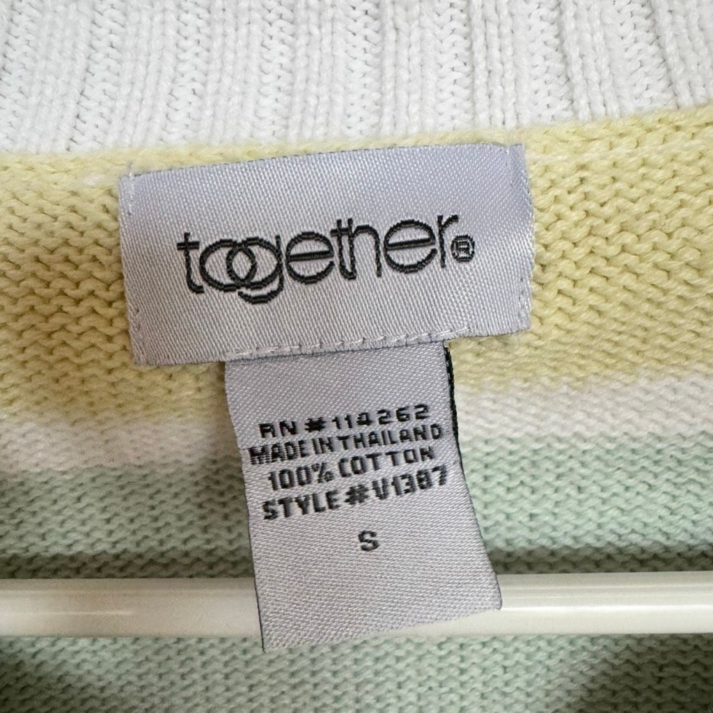 Other Together Pastel Stripe Cotton Sweater S Size S / US 4 / IT 40 - 4 Thumbnail