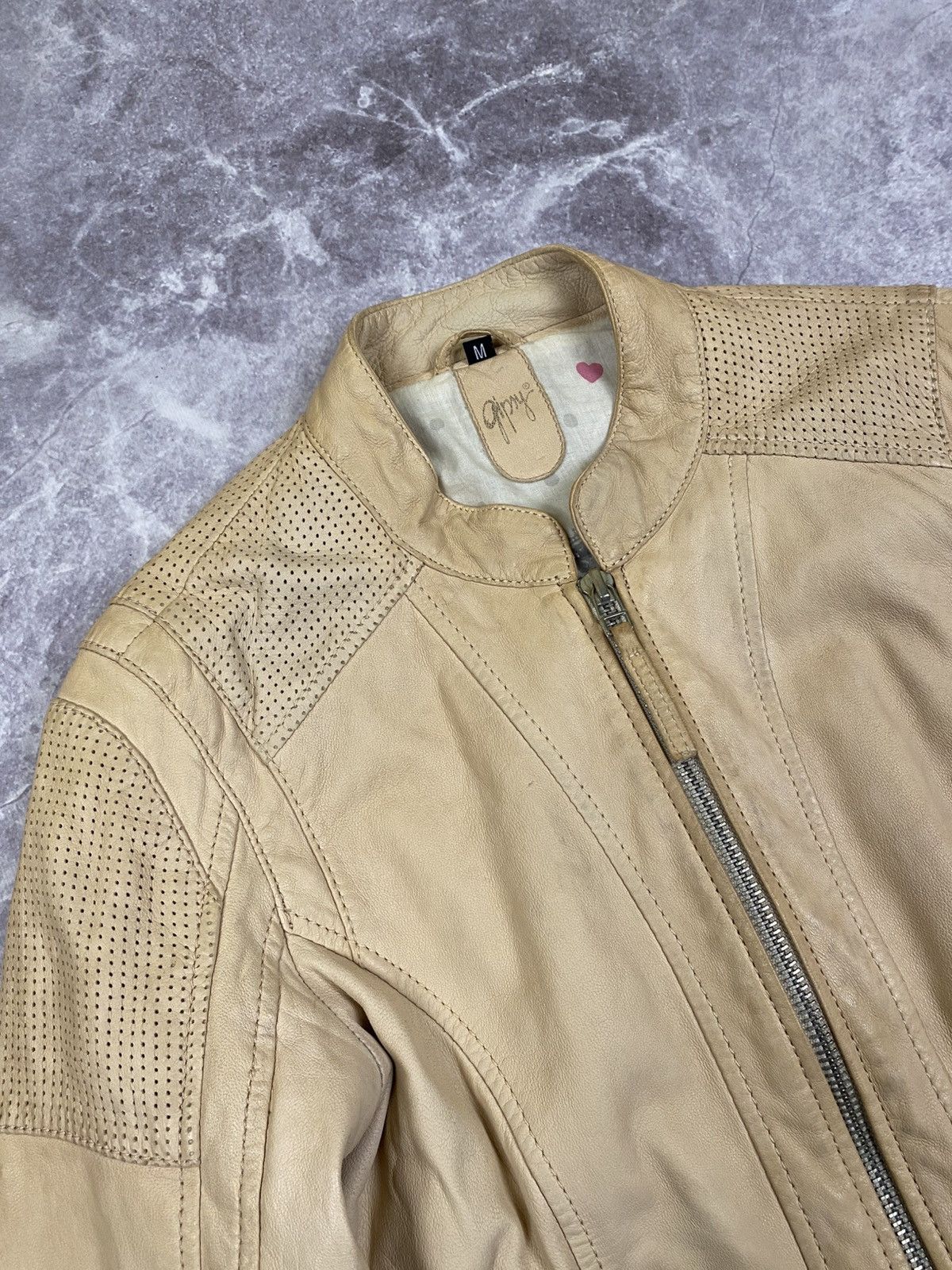 Hysteric Glamour Gipsy Avantgarde Style Washed Faded Y2K Leather Jacket Sz:M Size M / US 6-8 / IT 42-44 - 3 Thumbnail