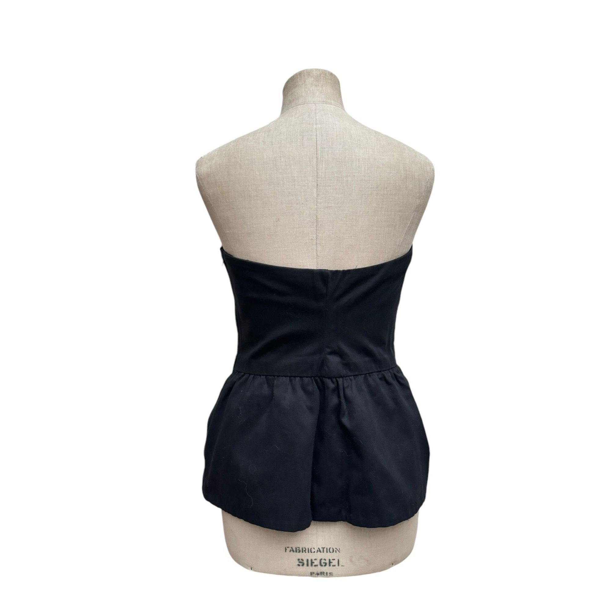 Yves Saint Laurent Vintage 1970s Black Bustier Top Size M / US 6-8 / IT 42-44 - 4 Thumbnail